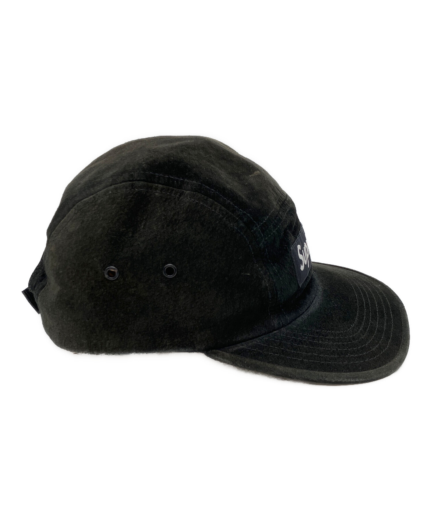 中古・古着通販】SUPREME (シュプリーム) SUEDE CAMP CAP ブラック