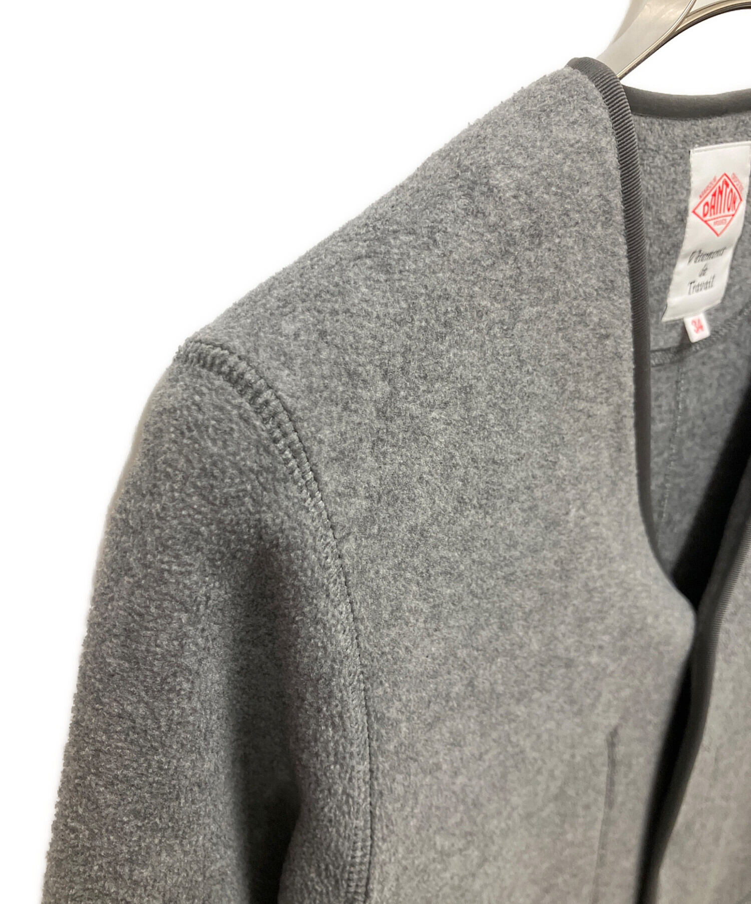 中古・古着通販】DANTON (ダントン) ノーカラーコート グレー サイズ