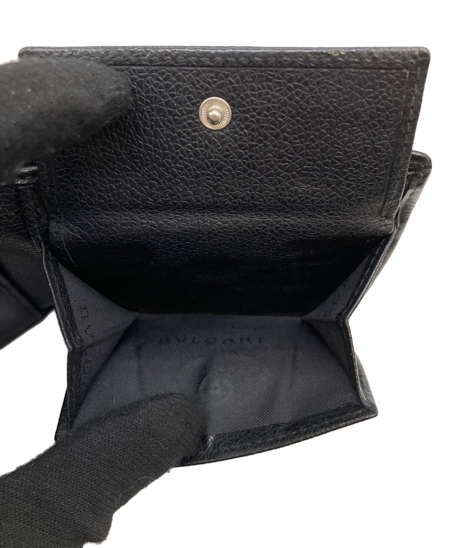 中古・古着通販】BVLGARI (ブルガリ) 2つ折り財布 ブラック｜ブランド
