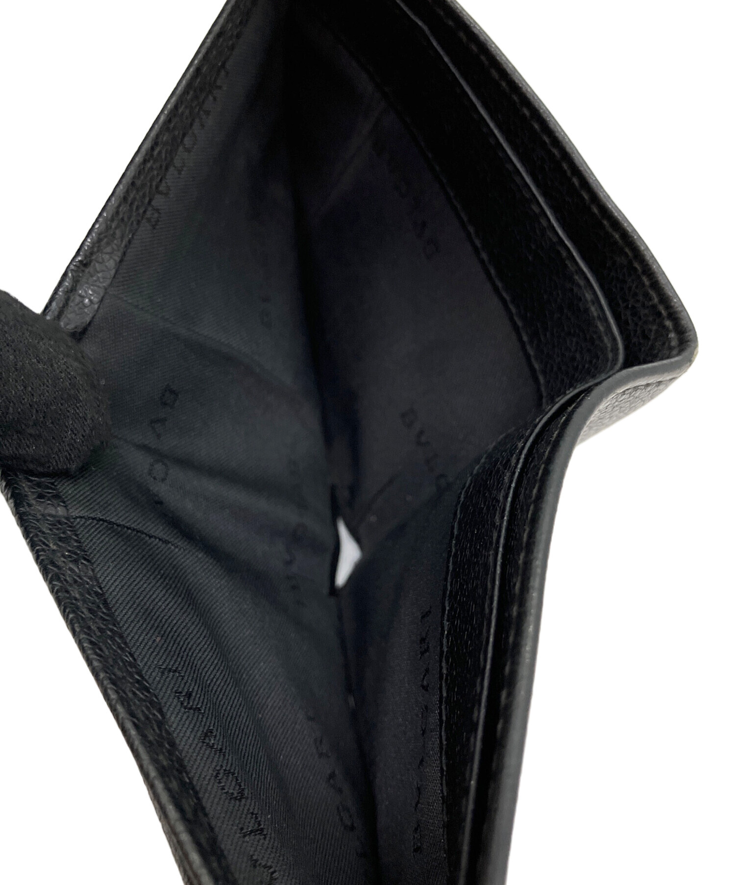 中古・古着通販】BVLGARI (ブルガリ) 2つ折り財布 ブラック｜ブランド