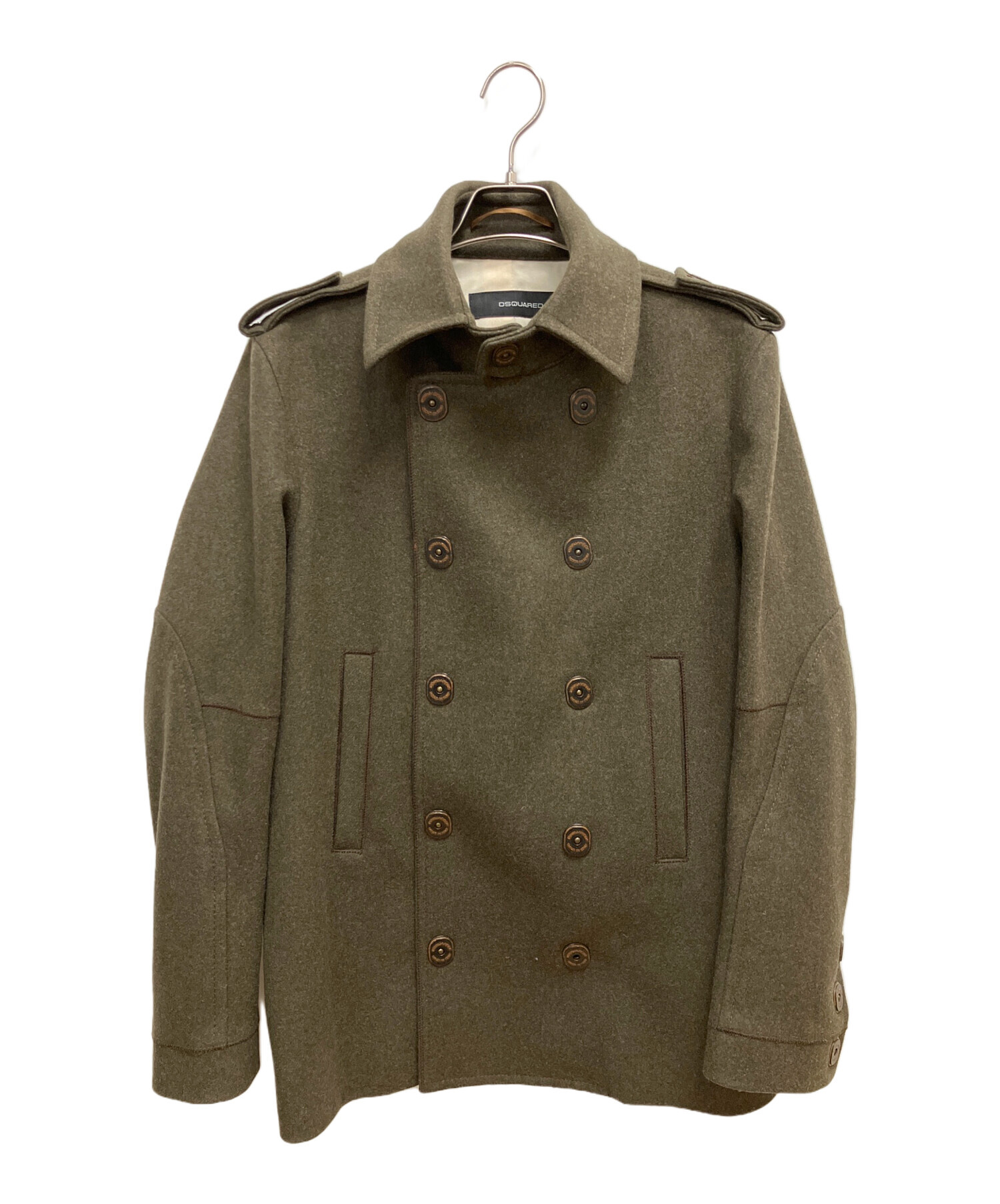 中古・古着通販】DSQUARED2 (ディースクエアード) Pコート オリーブ