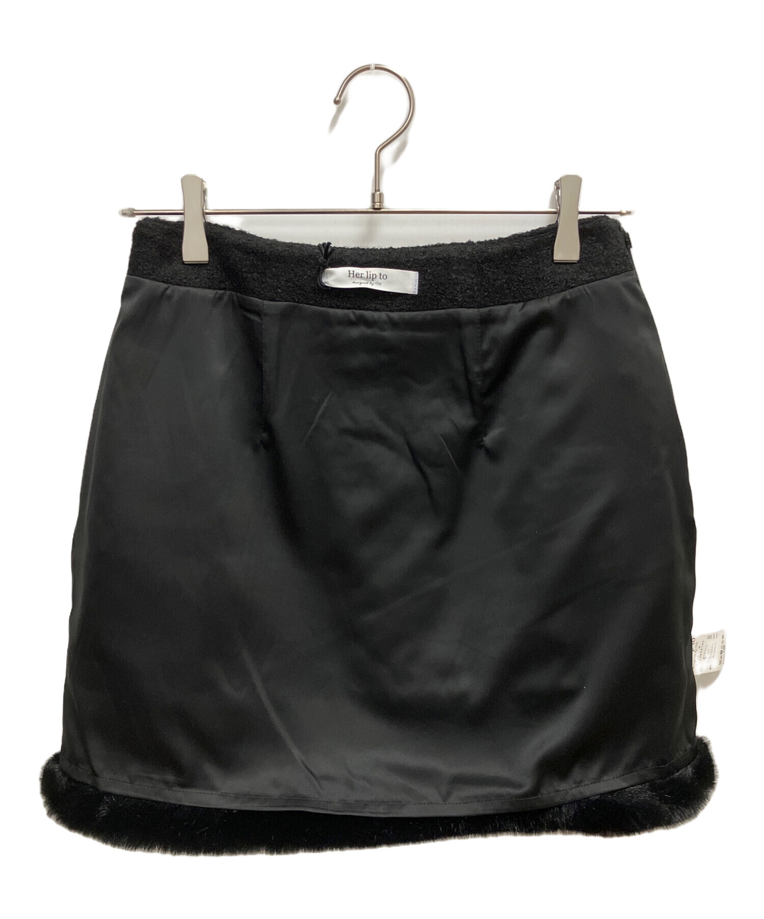 中古・古着通販】HER LIP TO (ハーリップトゥ) ミニスカート ブラック