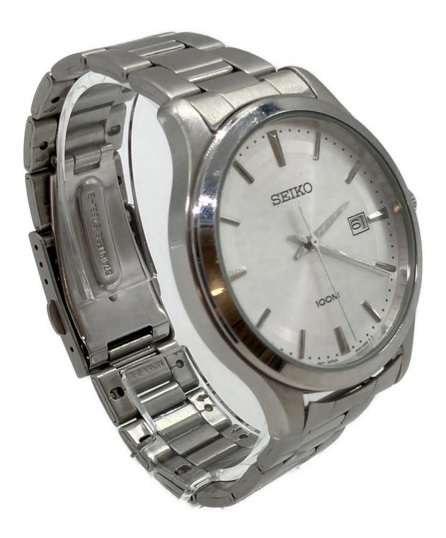 SEIKO アナログ時計 シルバー 中古・古着通販】SEIKO (セイコー) アナログクォーツ腕時計｜ブランド