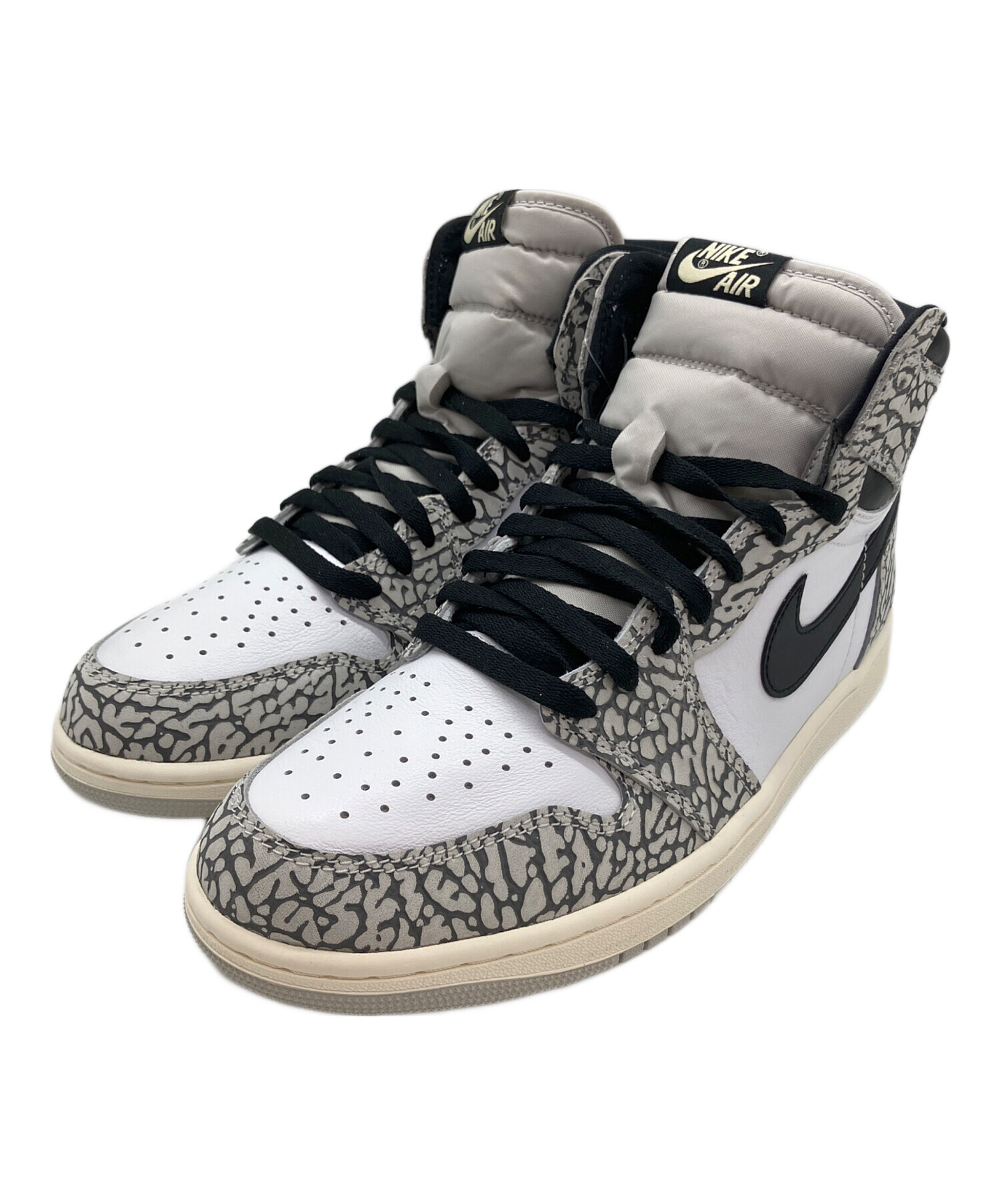 中古・古着通販】NIKE (ナイキ) Air Jordan 1 High OG グレー×ホワイト 