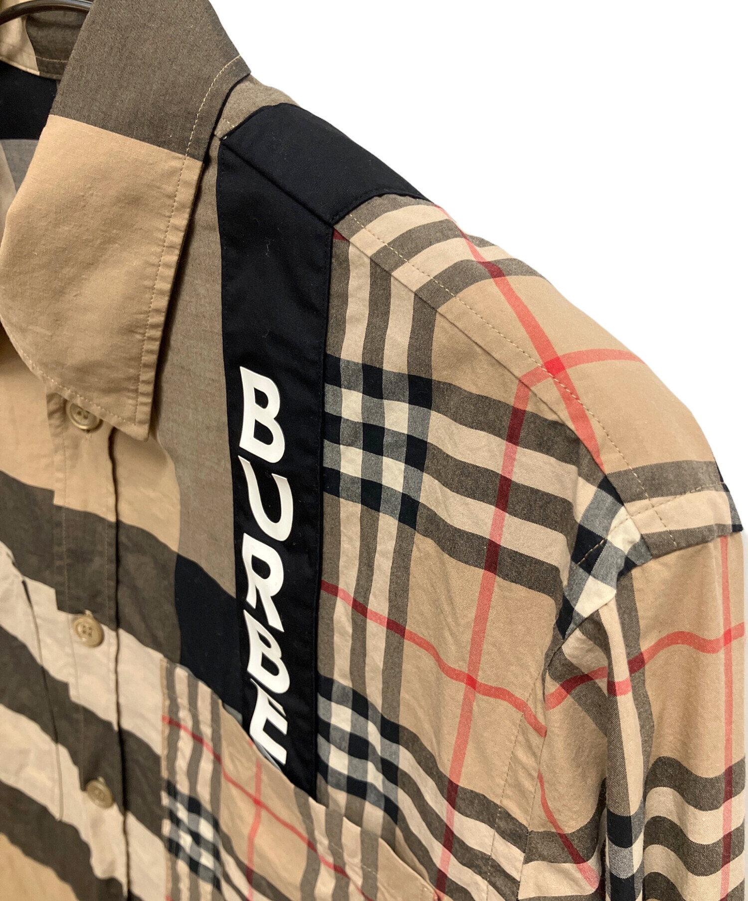 中古・古着通販】BURBERRY (バーバリー) ロゴパッチワークプリント長袖
