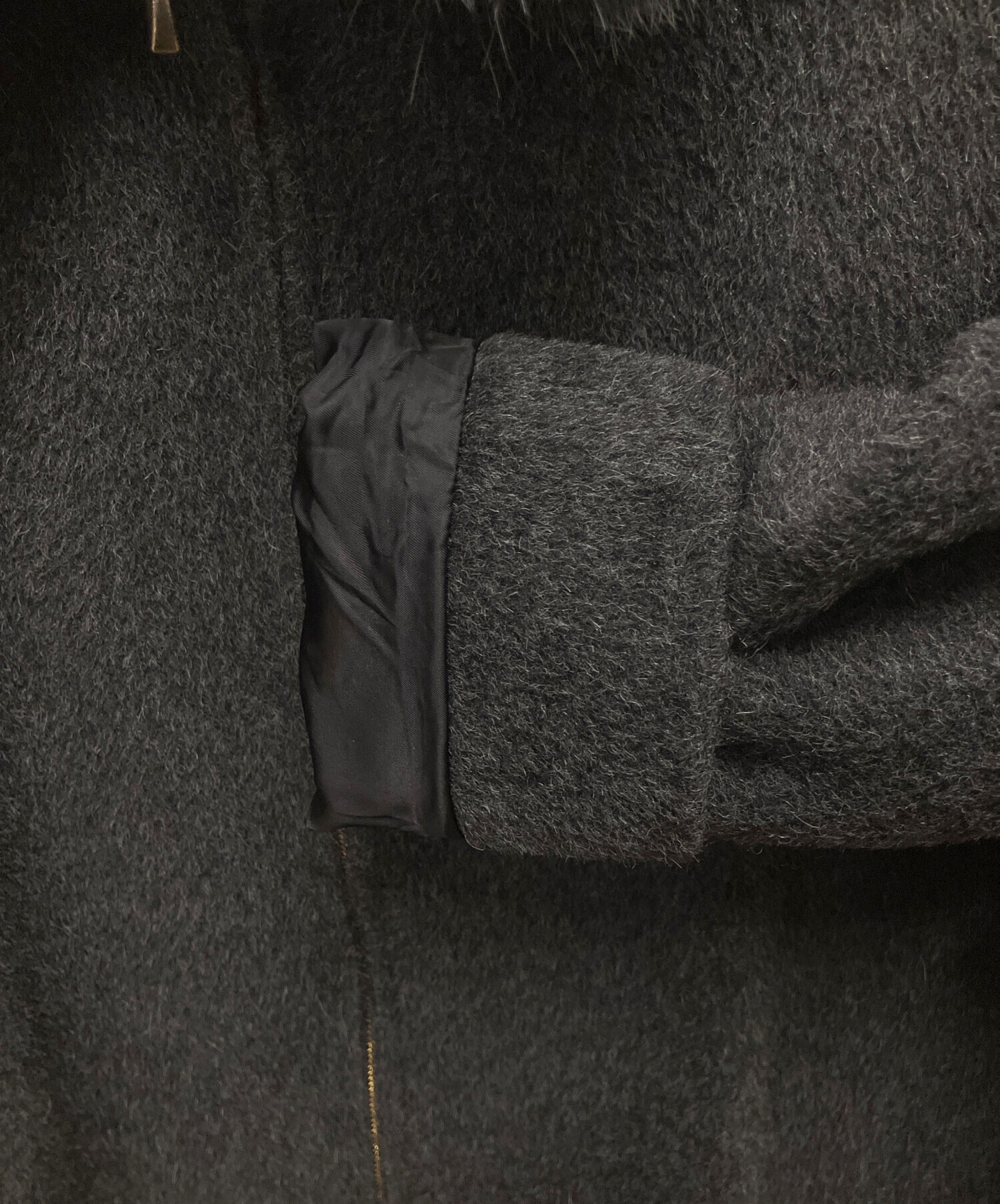 中古・古着通販】Leilian (レリアン) ファー付ジャケット グレー