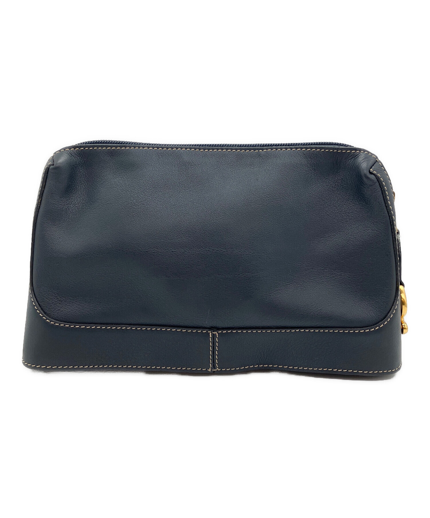 中古・古着通販】LOEWE (ロエベ) アナグラム クラッチバッグ ブラック