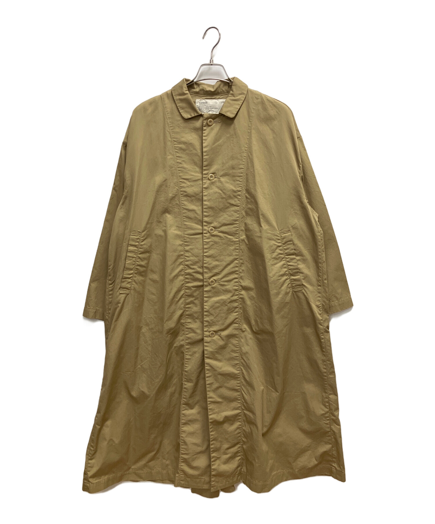 中古・古着通販】HARVESTY (ハーベスティー) オーバーコート ベージュ