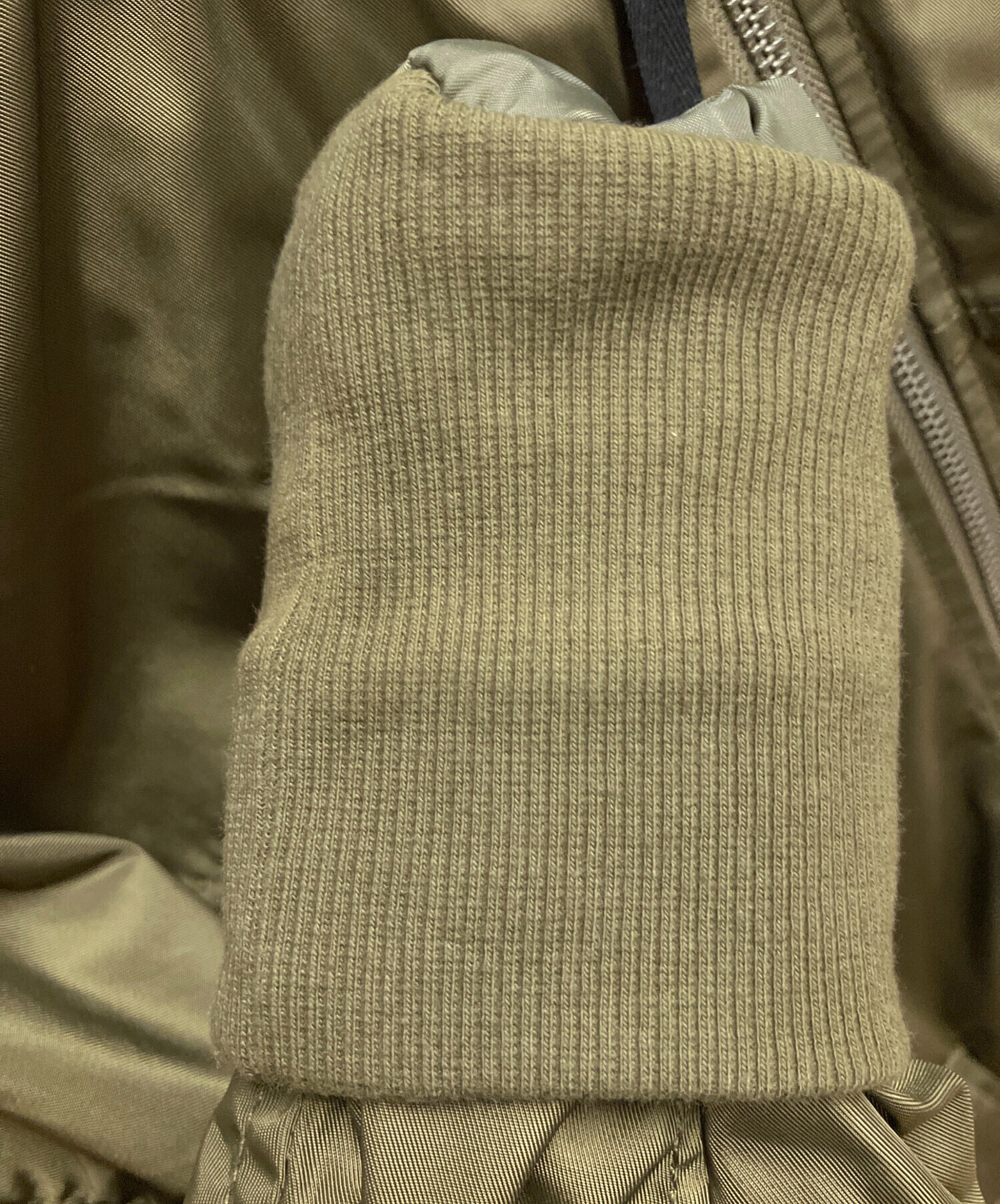 中古・古着通販】BEARDSLEY (ビアズリー) フレアMA-1ブルゾン カーキ