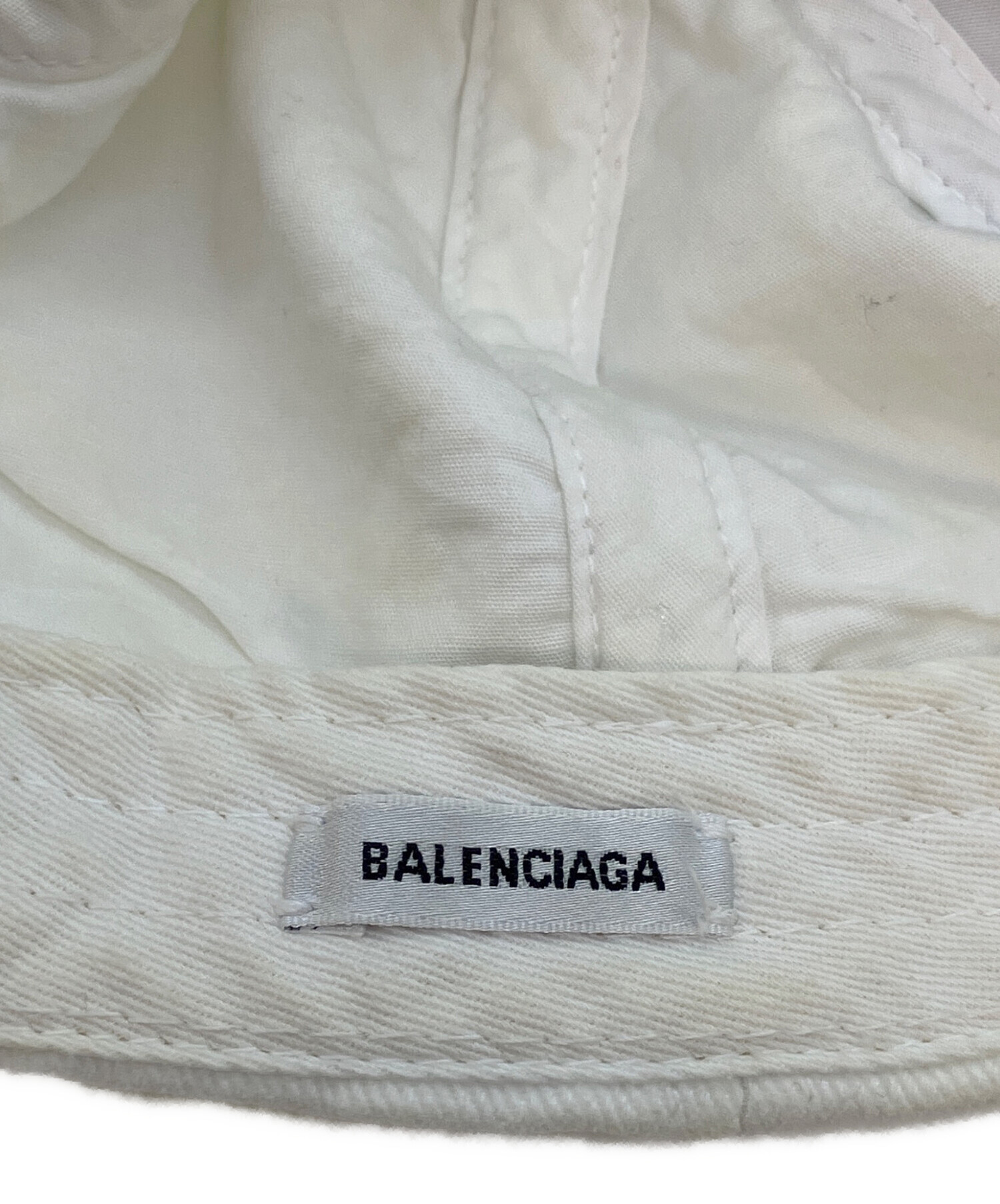 中古・古着通販】BALENCIAGA (バレンシアガ) キャップ ホワイト サイズ
