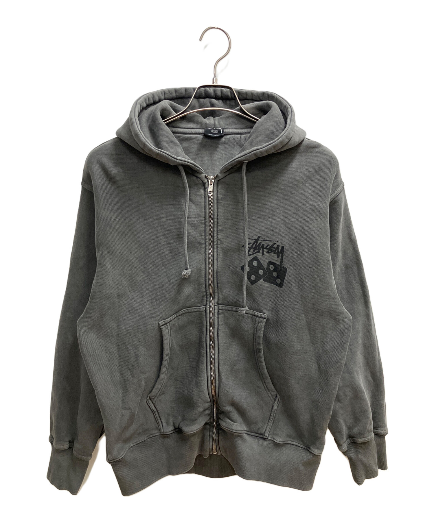 中古・古着通販】stussy (ステューシー) DICE ZIP HOODIE PIGMENT DYED