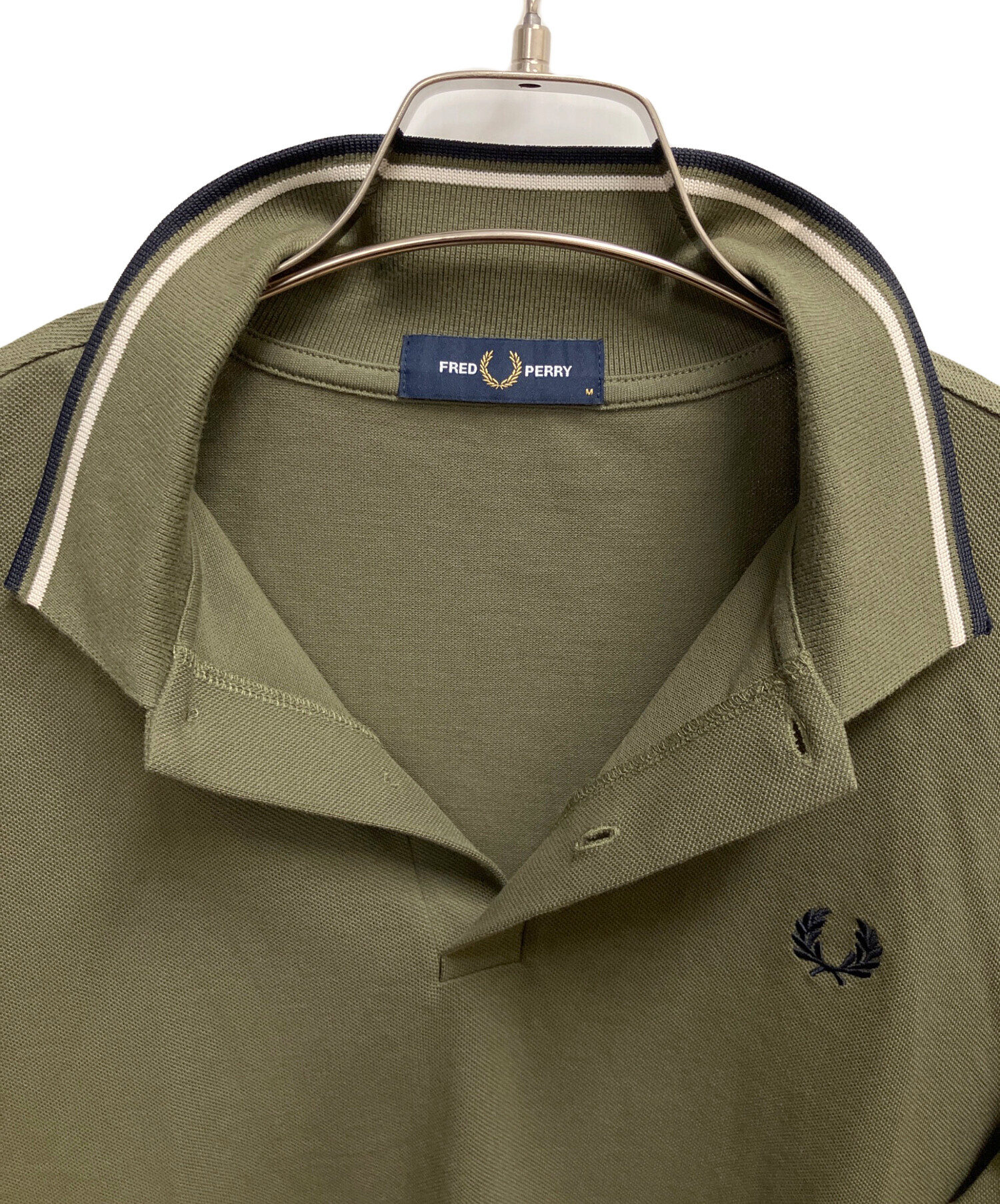 Fred Perry オリーブ ポロシャツ　44 FRED PERRY（フレッドペリー） ポロシャツ ポロ レディース メンズ