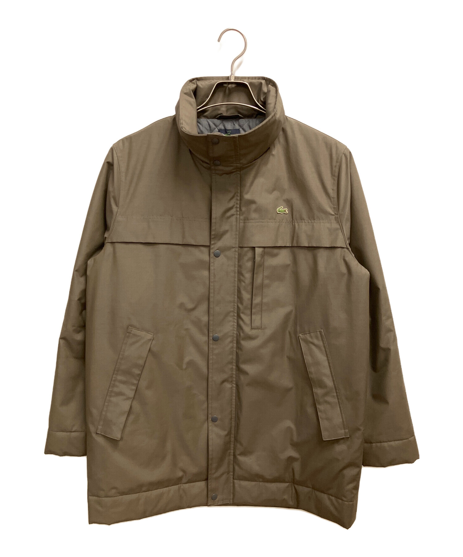 中古・古着通販】LACOSTE (ラコステ) 中綿コート カーキ×グレー サイズ 