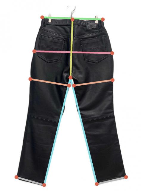 中古・古着通販】KADOYA (カドヤ) レザーパンツ ブラック サイズ:SIZE