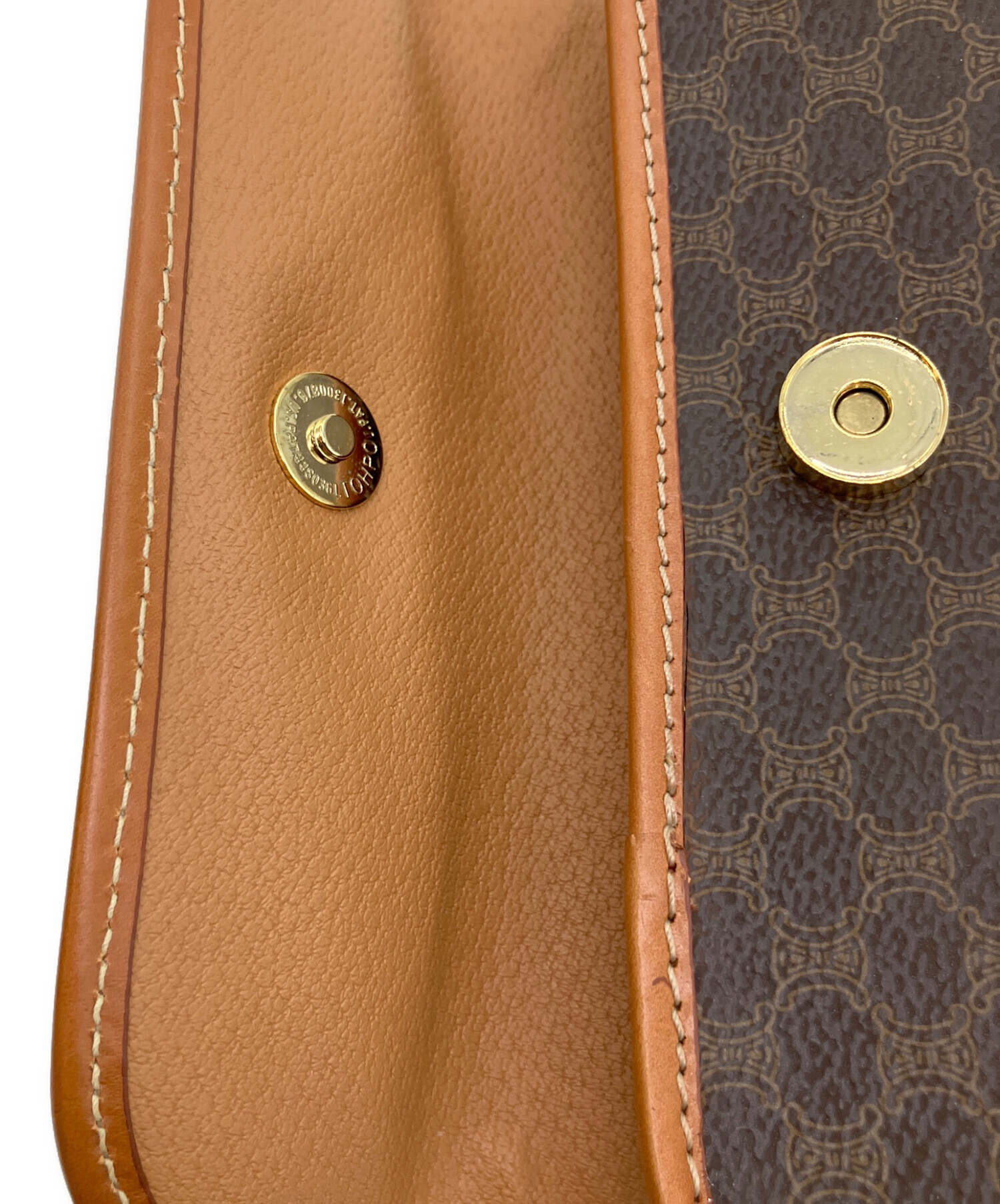 中古・古着通販】CELINE (セリーヌ) マカダム ポーチ ブラウン