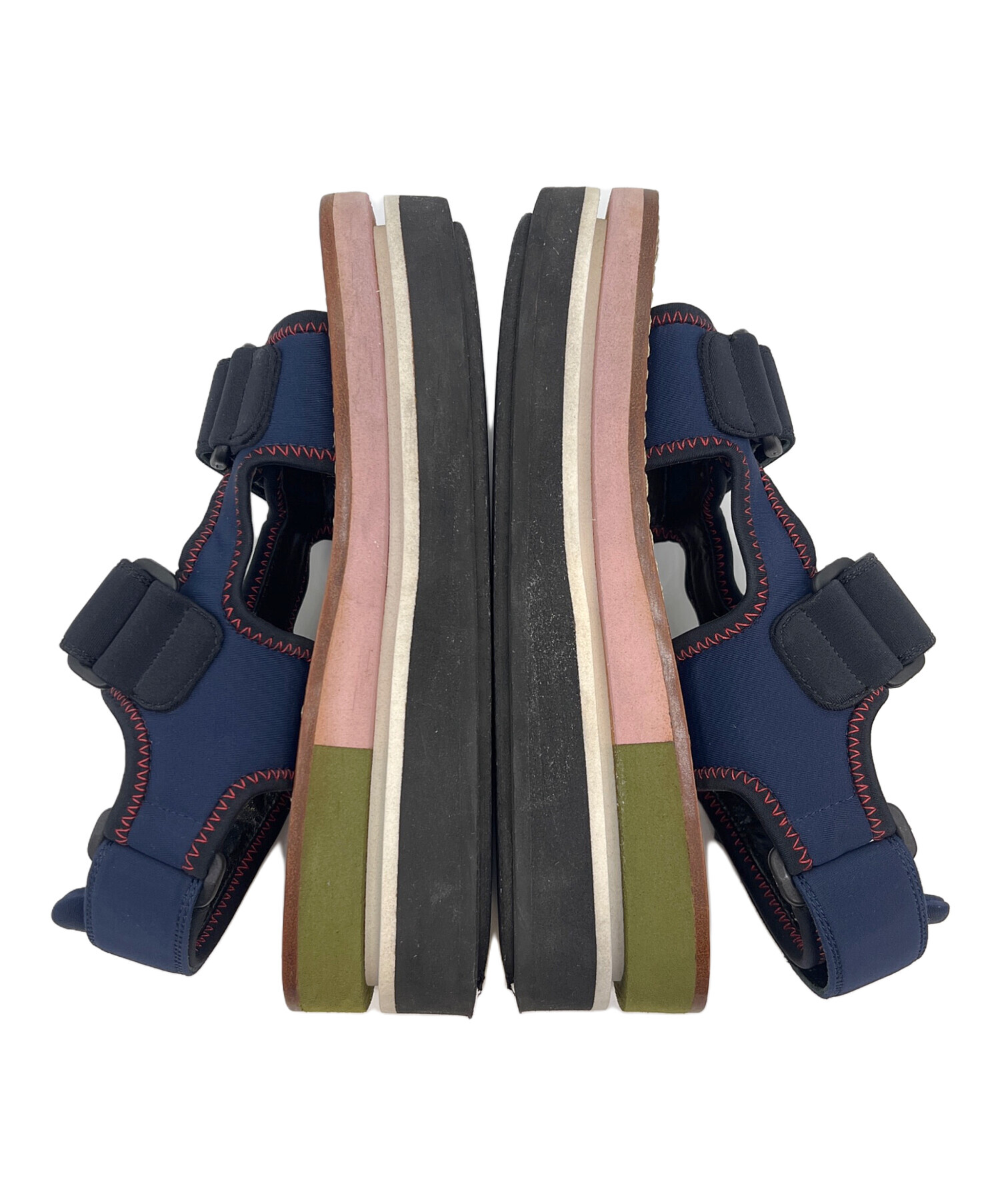 マルニ MARNI ヌバック サンダル 36 ネイビー FUSSBETTE 【公式通販】