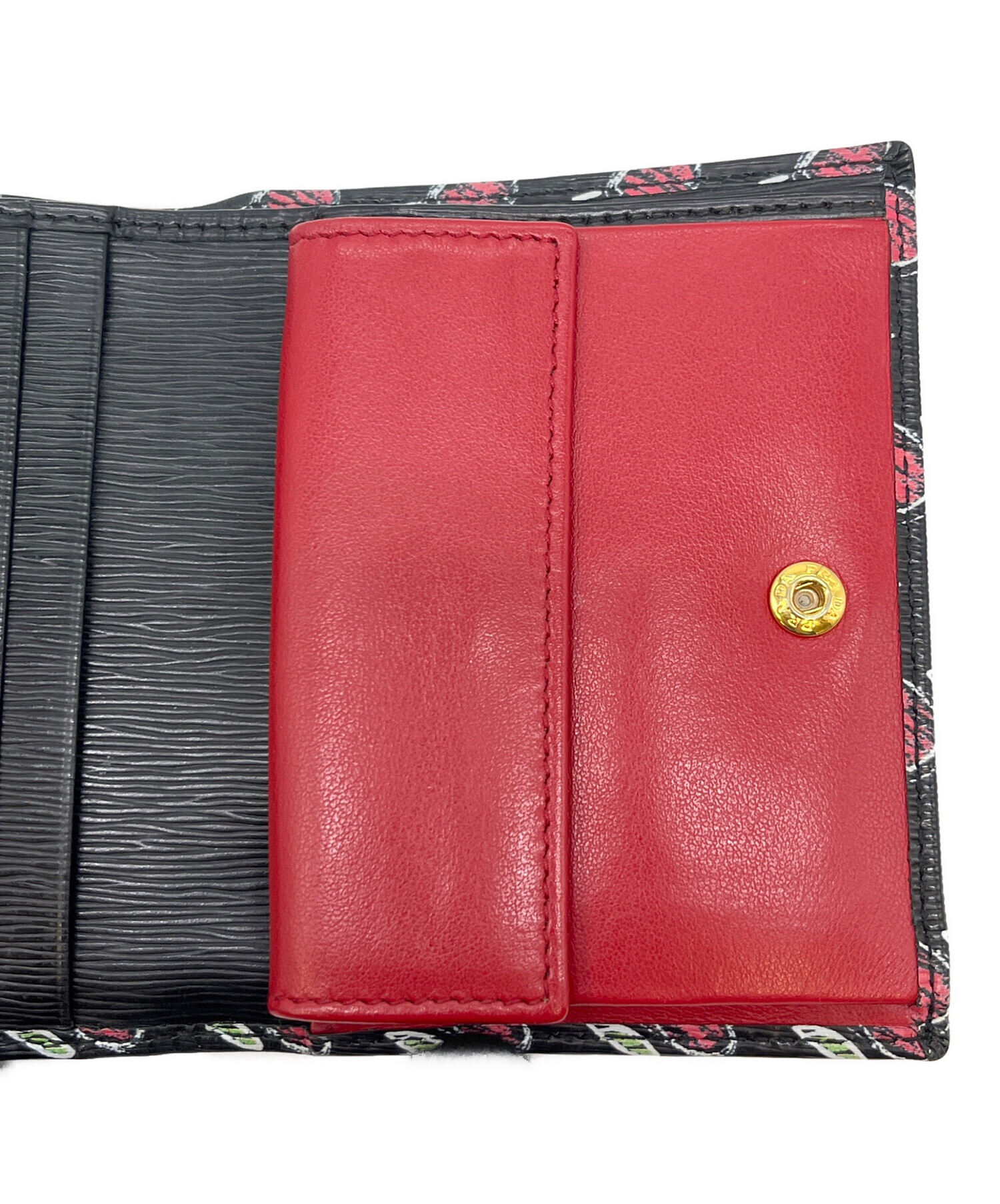 中古・古着通販】PRADA (プラダ) 2つ折り財布 ブラック｜ブランド