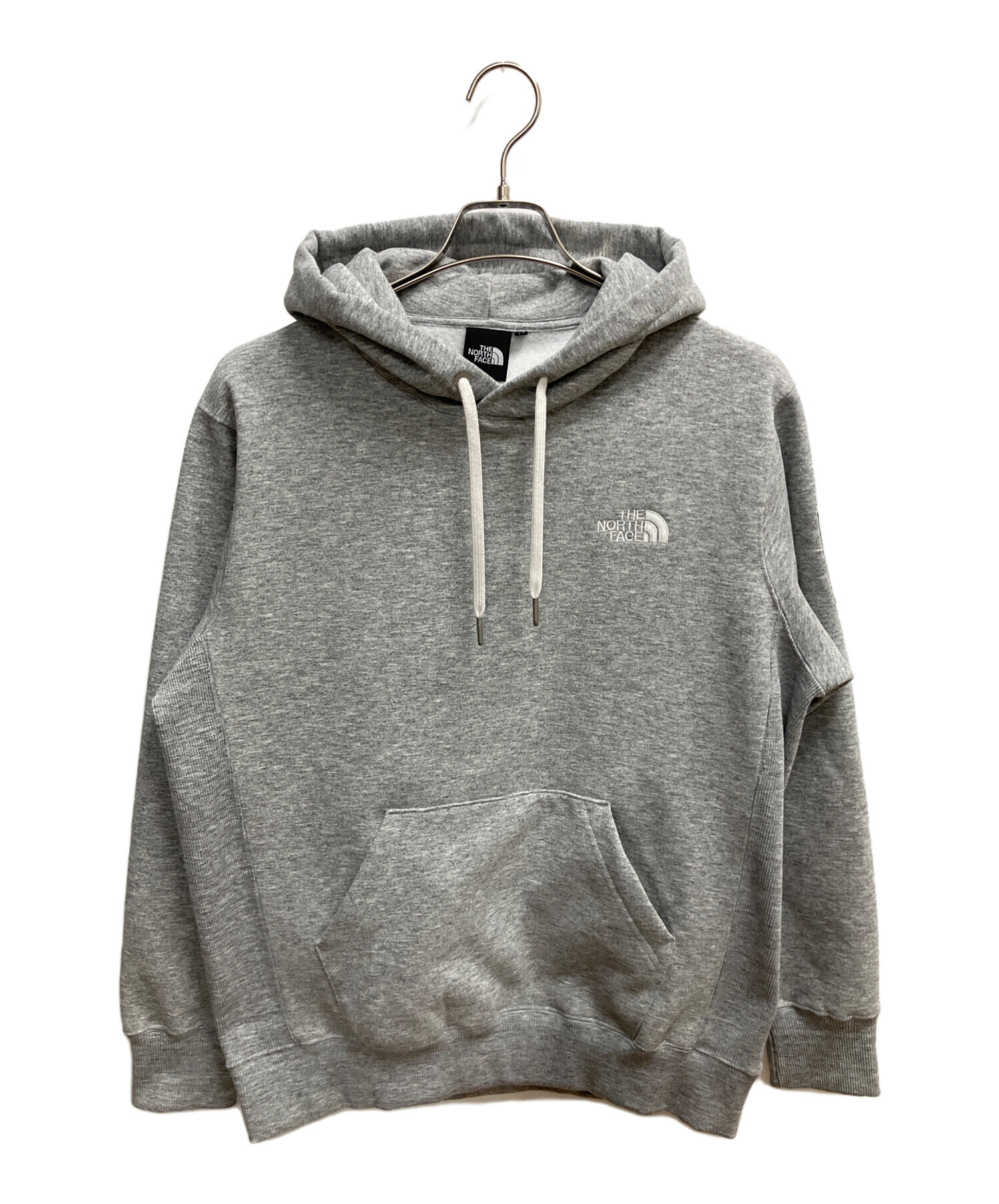 ザノースフェイス スクエアロゴ フーディ グレー パーカー S THE NORTH FACE（ザ ノースフェイス） パーカー プルオーバー メンズ