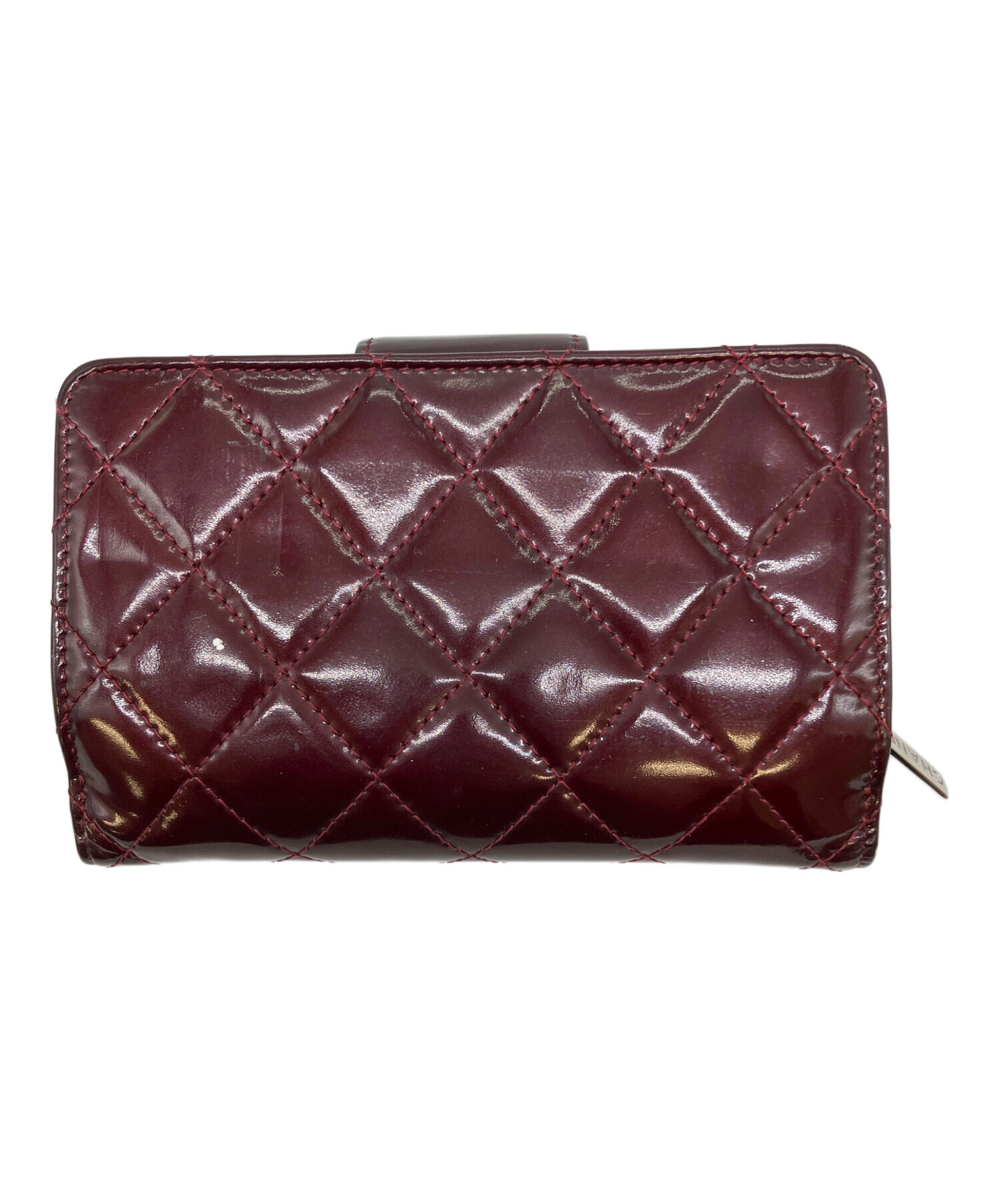 中古・古着通販】CHANEL (シャネル) 2つ折り財布 ワインレッド 