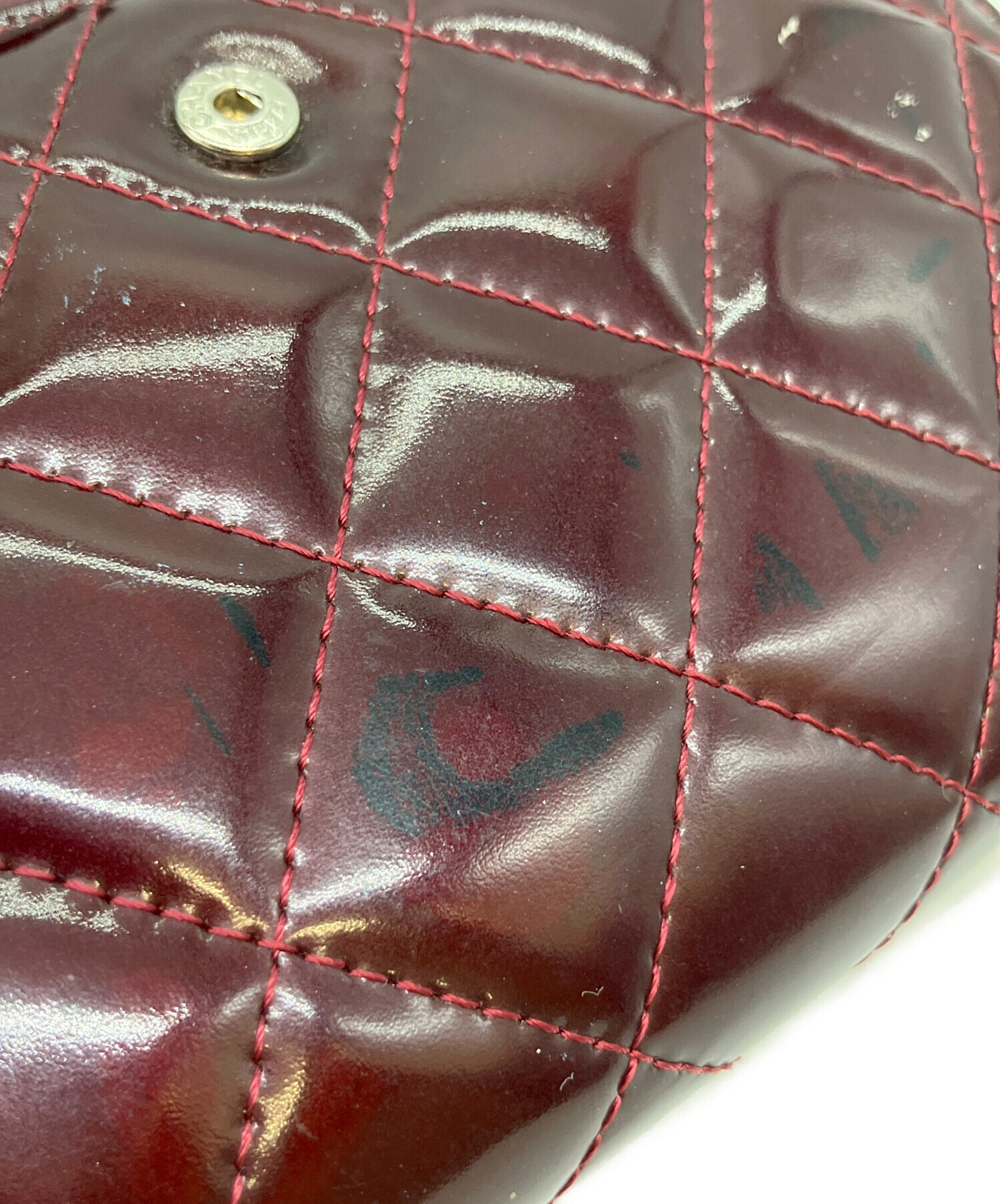 中古・古着通販】CHANEL (シャネル) 2つ折り財布 ワインレッド