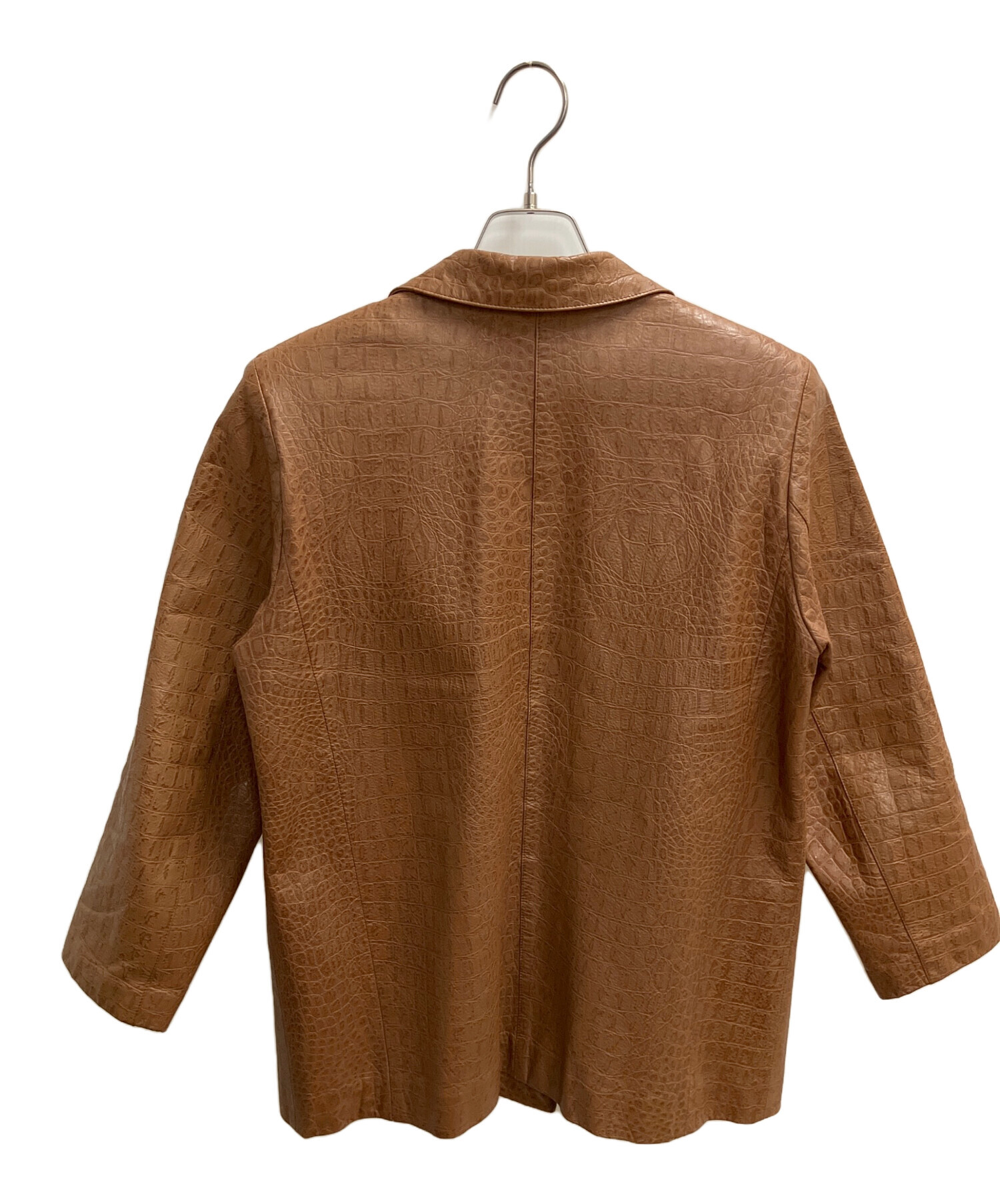 BALMAIN ブラウン レザージャケット サイズ9 中古・古着通販】BALMAIN (バルマン) レザージャケット ブラウン