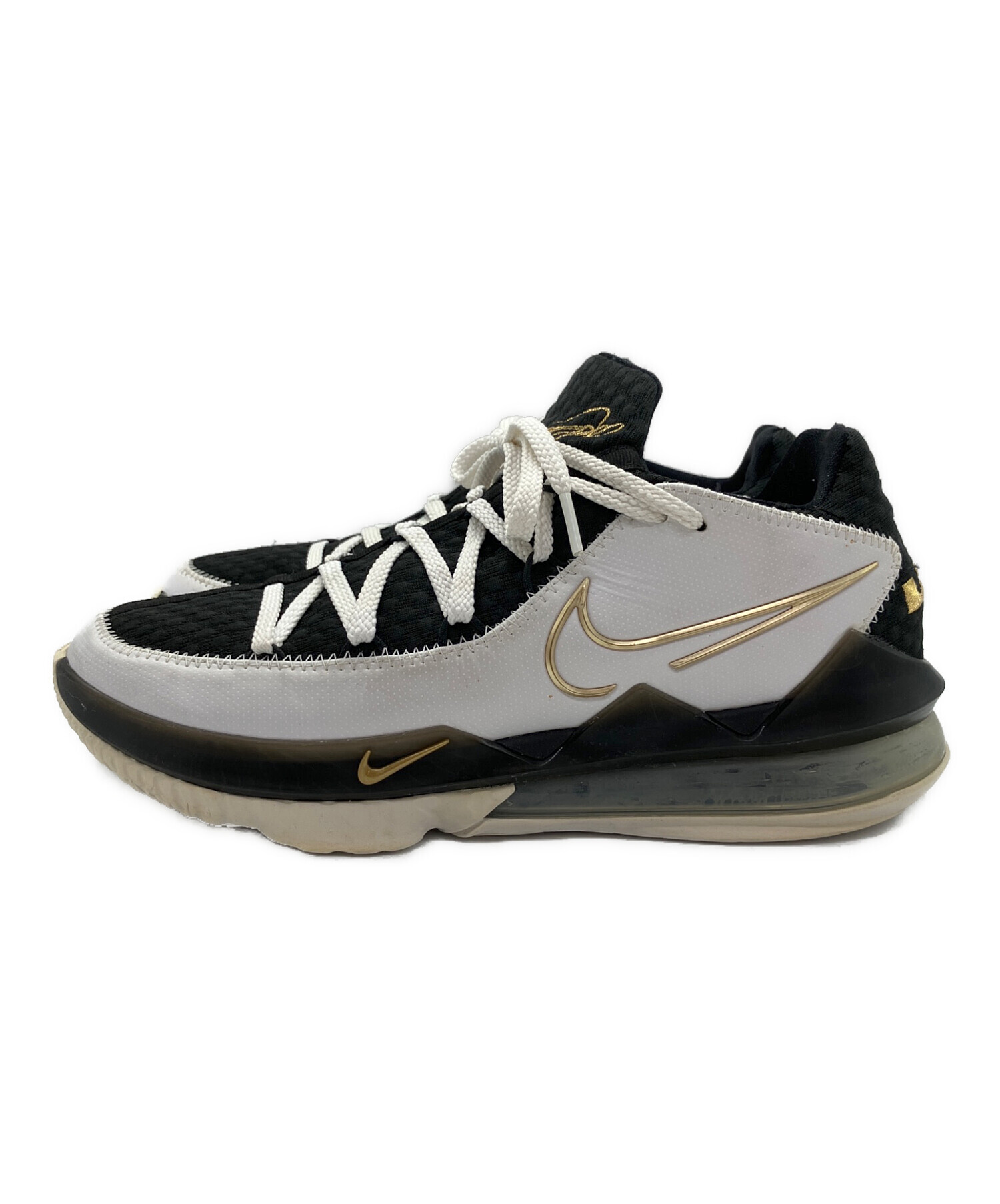 中古・古着通販】NIKE (ナイキ) LEBRON 17 LOW ホワイト×ブラック