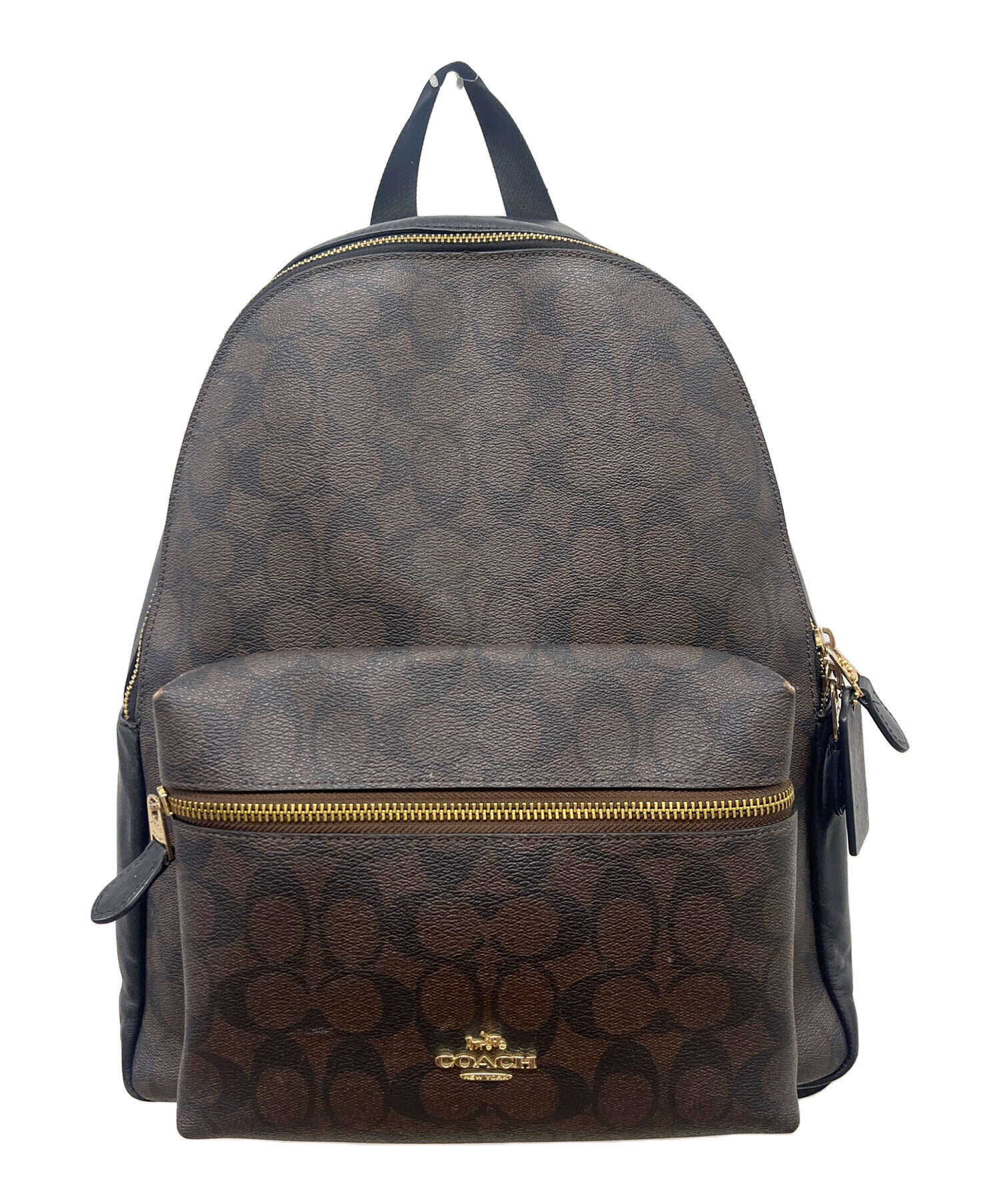 中古・古着通販】COACH (コーチ) バックパック ブラウン×ブラック 