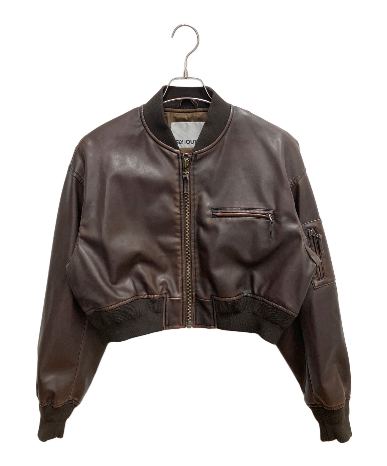 未使用級✨SLY♡スライ✨VINTAGE F／LEATHER CROP ブルゾン SLY（スライ） ブルゾン アウター VINTAGE F/LEATHER CROP BZ