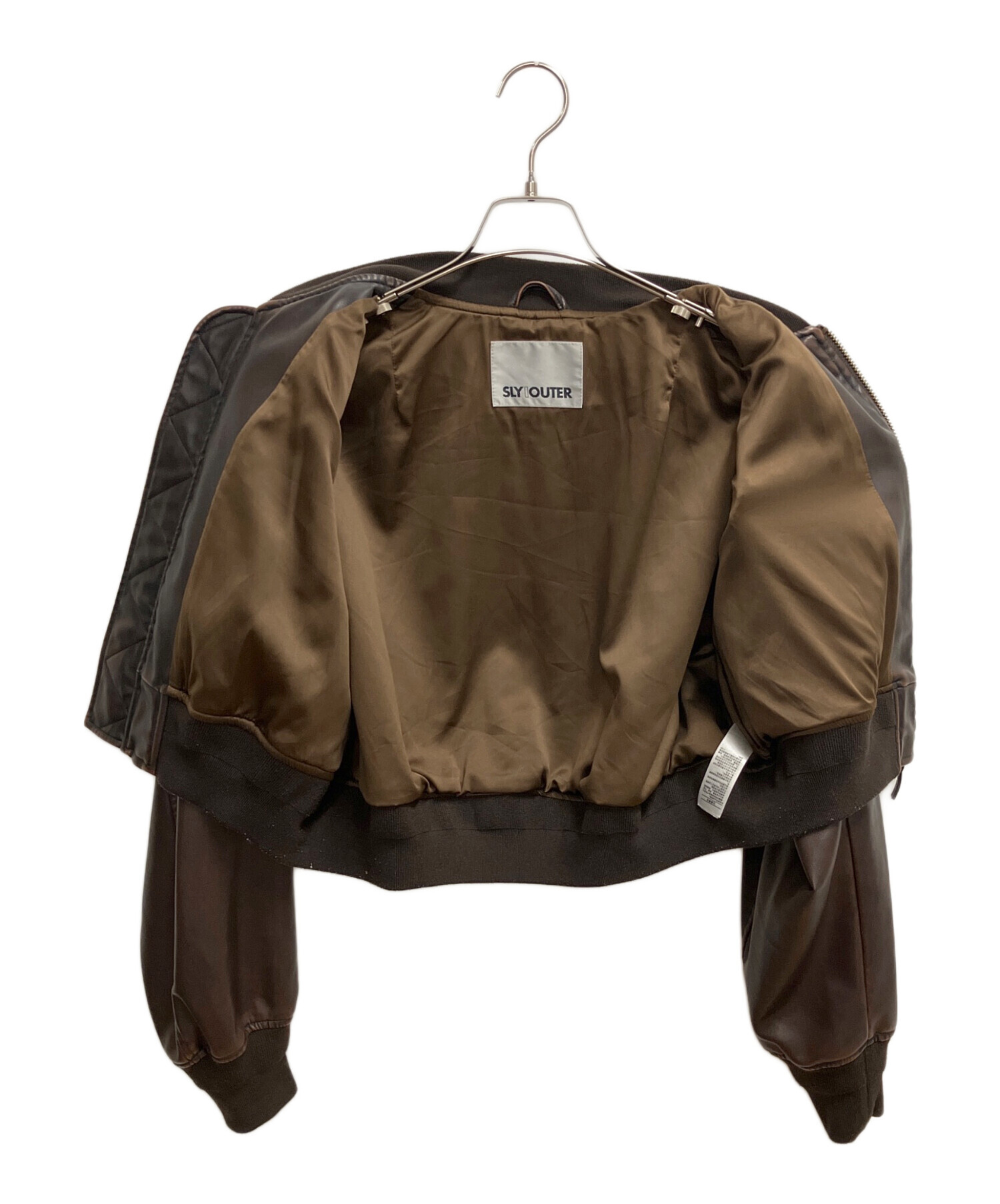 未使用級✨SLY♡スライ✨VINTAGE F／LEATHER CROP ブルゾン SLY（スライ） ブルゾン アウター VINTAGE F/LEATHER CROP BZ