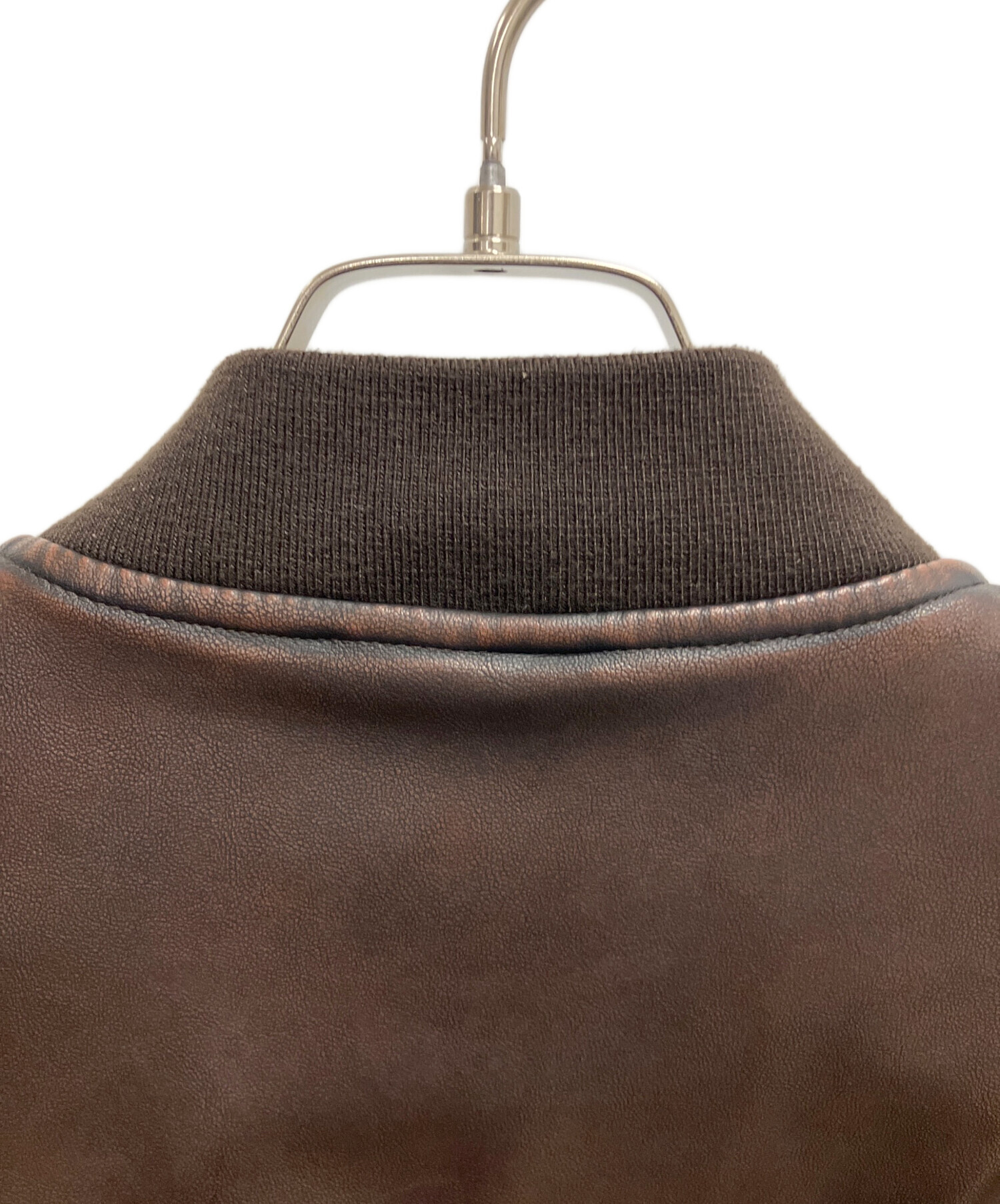 中古・古着通販】SLY (スライ) VINTAGE F／LEATHER CROP ブルゾン