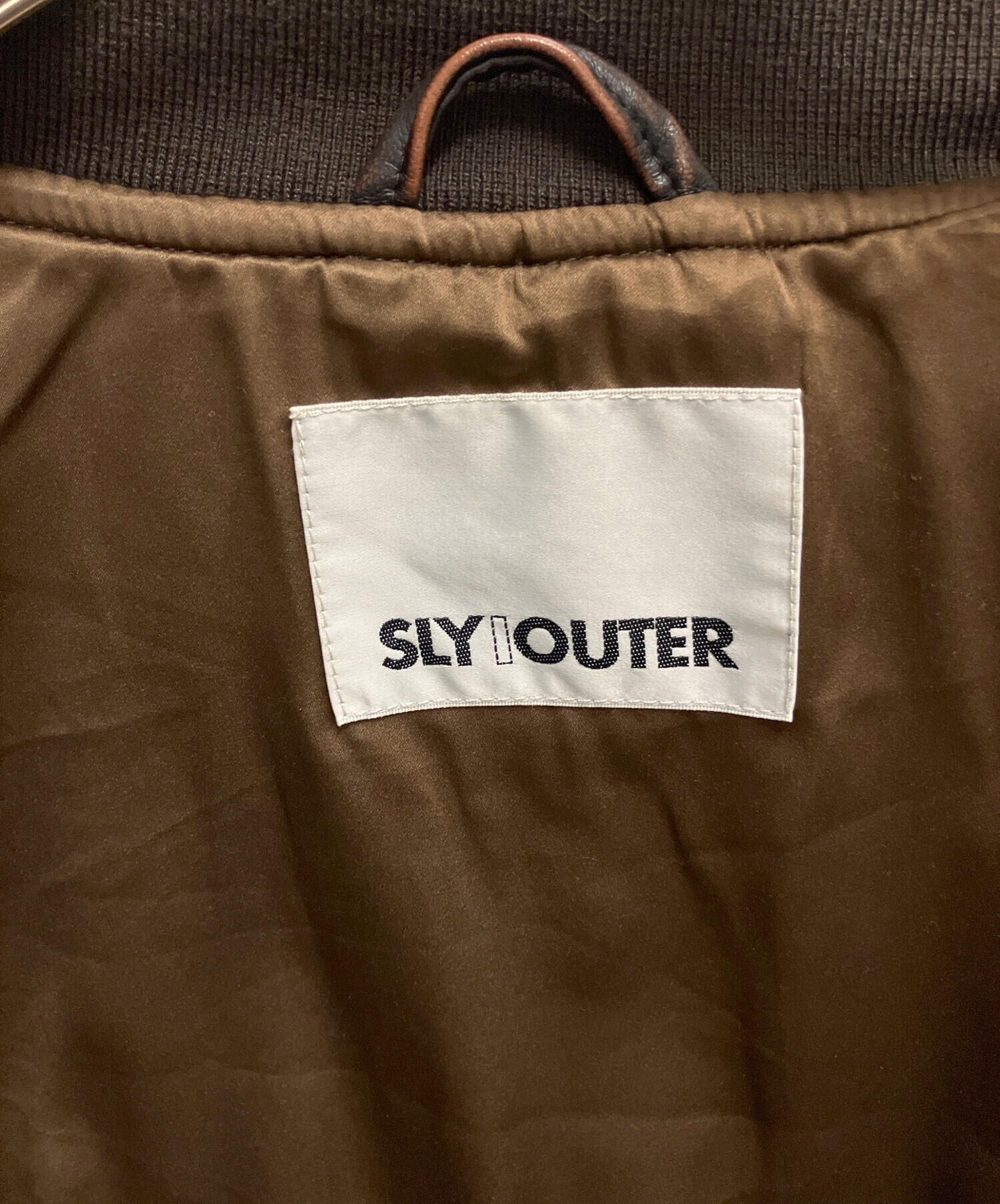 SLY VINTAGE F／LEATHER CROP ブルゾン　ブラウン１ 中古・古着通販】SLY (スライ) VINTAGE F／LEATHER CROP ブルゾン