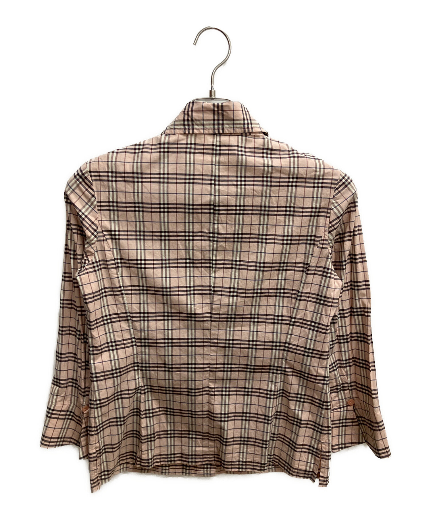 BURBERRY BLUE LABEL 刺繍　ノバチェック　長袖　シャツ BURBERRY BLUE LABEL ノバチェック 長袖シャツ バーバリー ワン