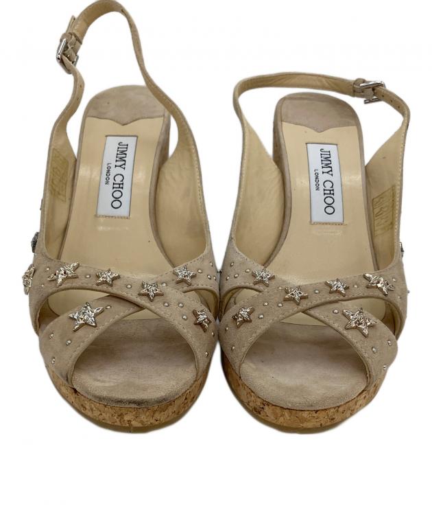 中古・古着通販】JIMMY CHOO (ジミーチュウ) スタースタッズ ウェッジ