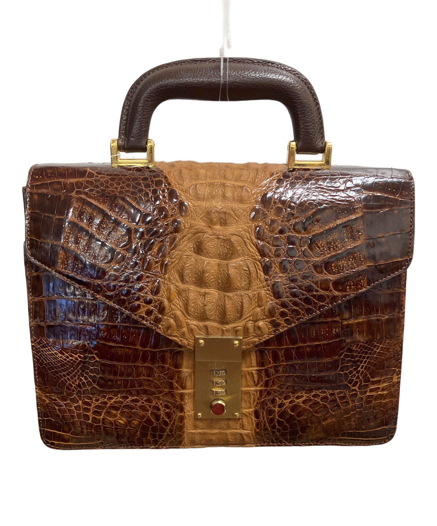 【美品】メンズ クロコ カイマン ビジネスバッグ【最終お値下げ！】 中古・古着通販】SANKYO (サンキョー) クロコ（カイマン）メンズバッグ