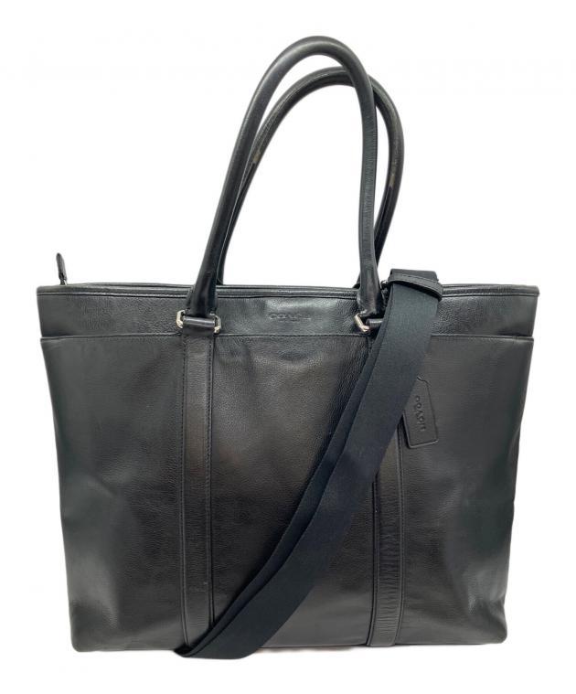 美品 COACH コーチ　ペリー　トートバッグ　2way シグネチャー 黒 中古・古着通販】COACH (コーチ) Perry Business Tote In Smooth
