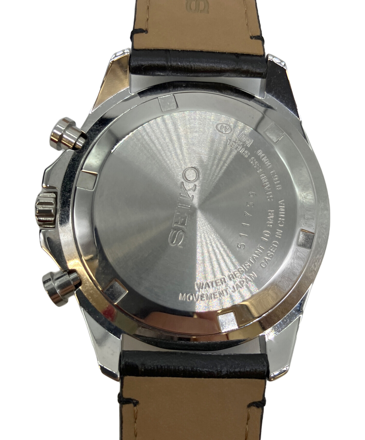 中古・古着通販】SEIKO (セイコー) クロノグラフ 腕時計 ブラック 