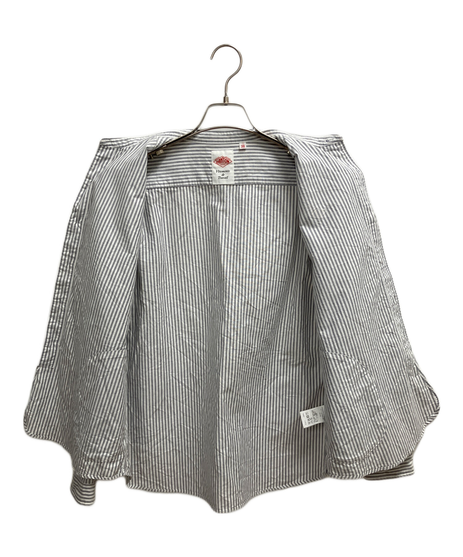 中古・古着通販】DANTON (ダントン) 長袖シャツ グレー サイズ:SIZE 38 
