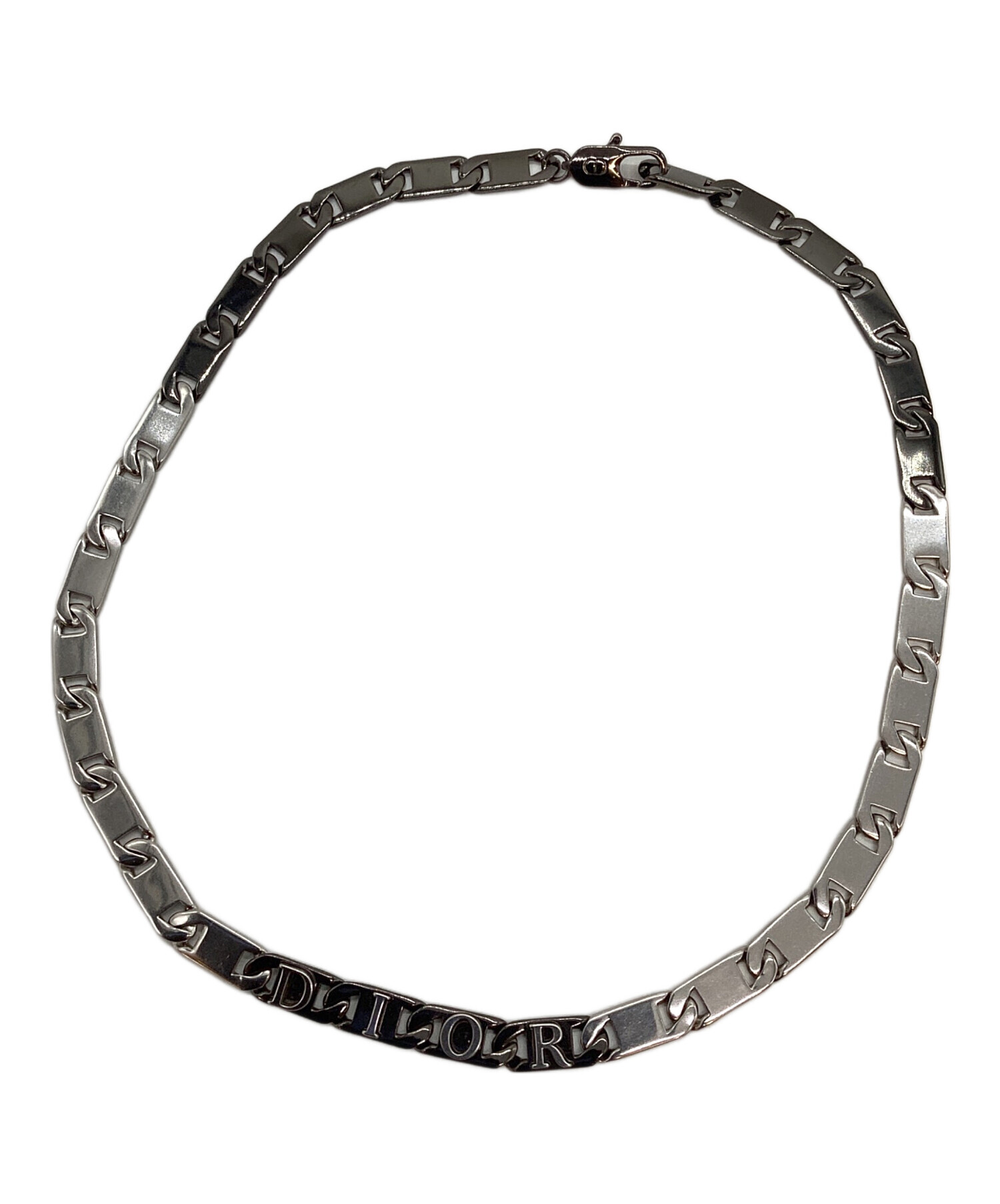 Dior シルバー チェーンネックレス 中古・古着通販】Dior (ディオール) Dior Contrast チェーンリンク