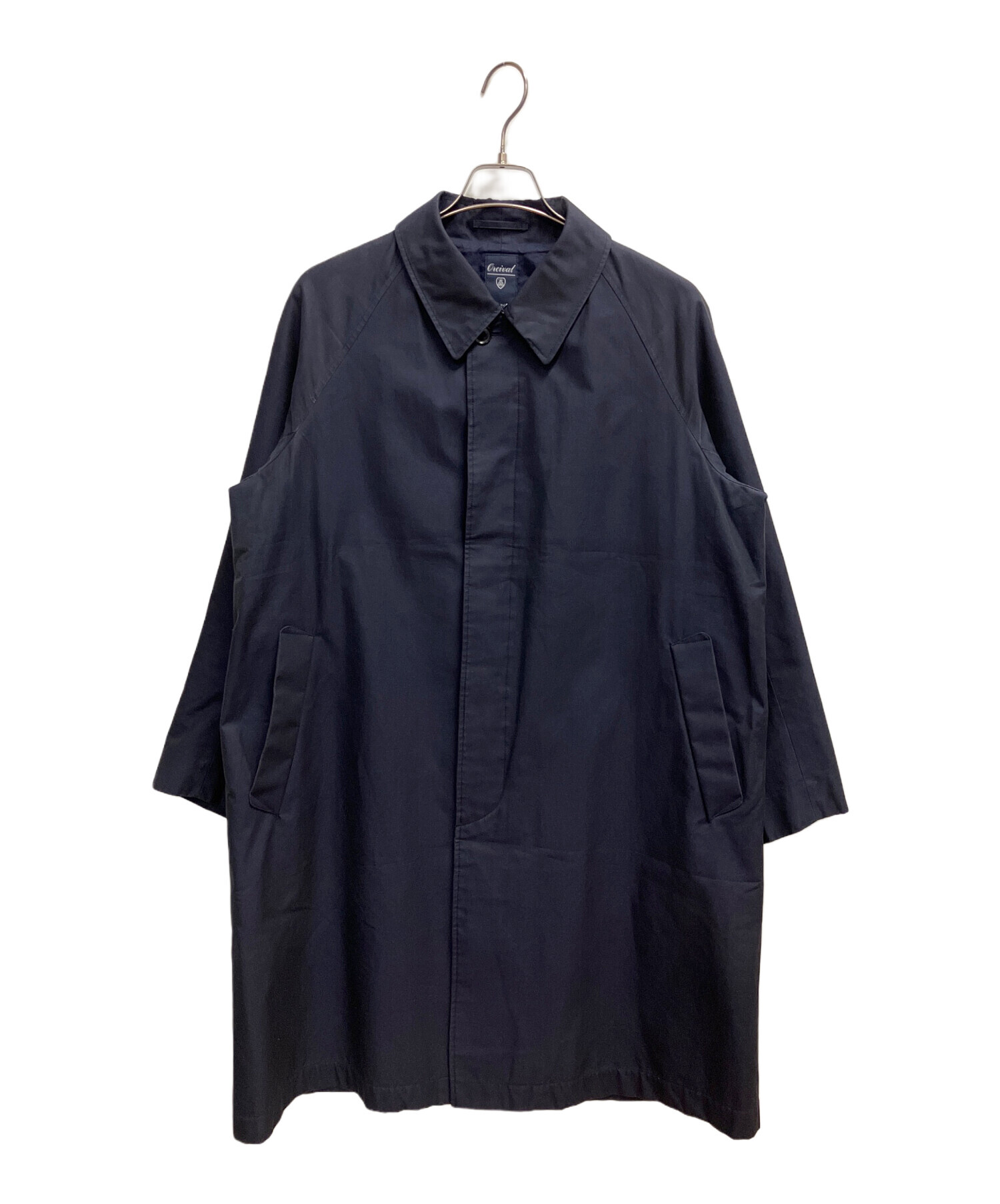 中古・古着通販】ORCIVAL (オーシバル) ステンカラーコート ネイビー
