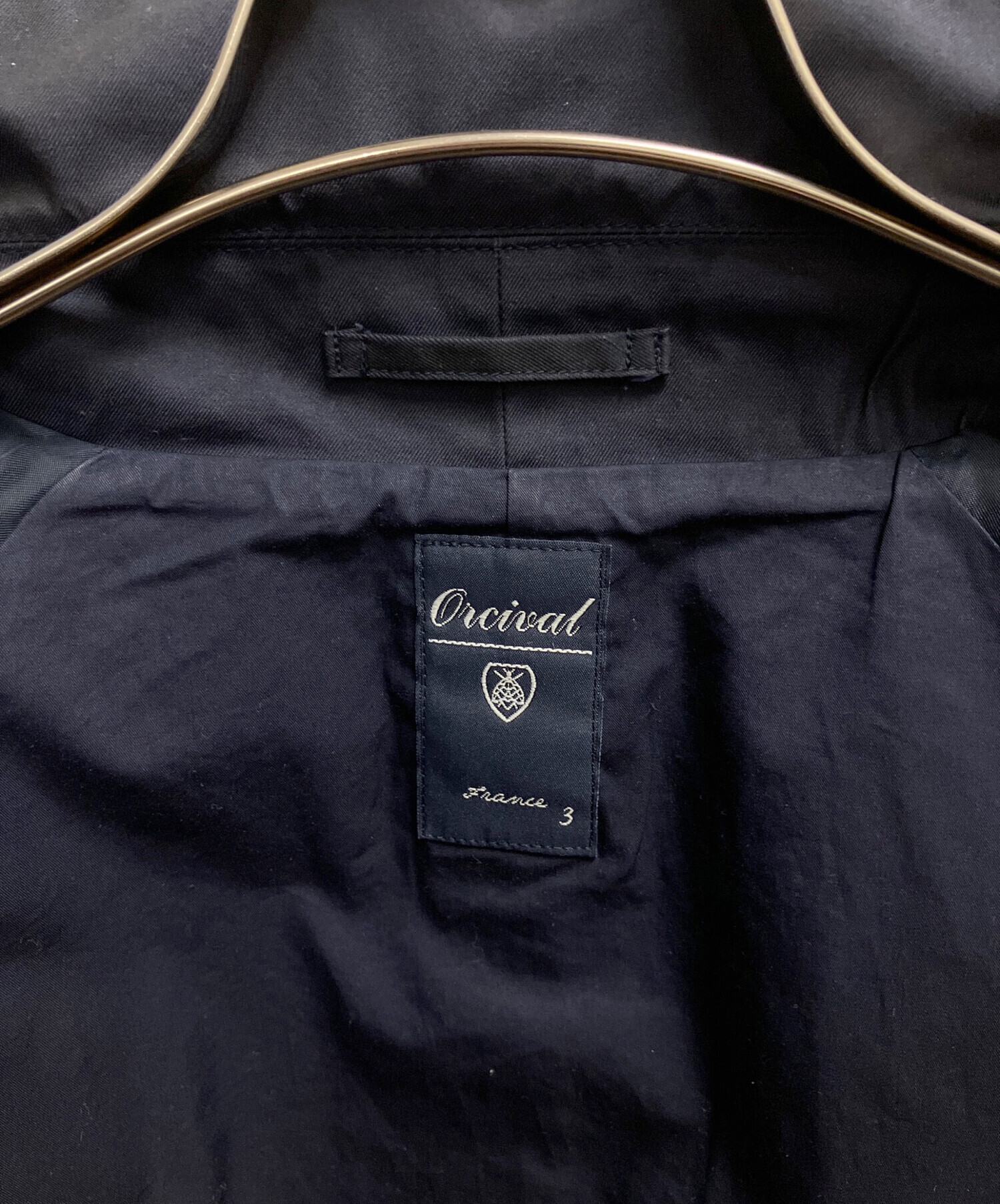 中古・古着通販】ORCIVAL (オーシバル) ステンカラーコート ネイビー