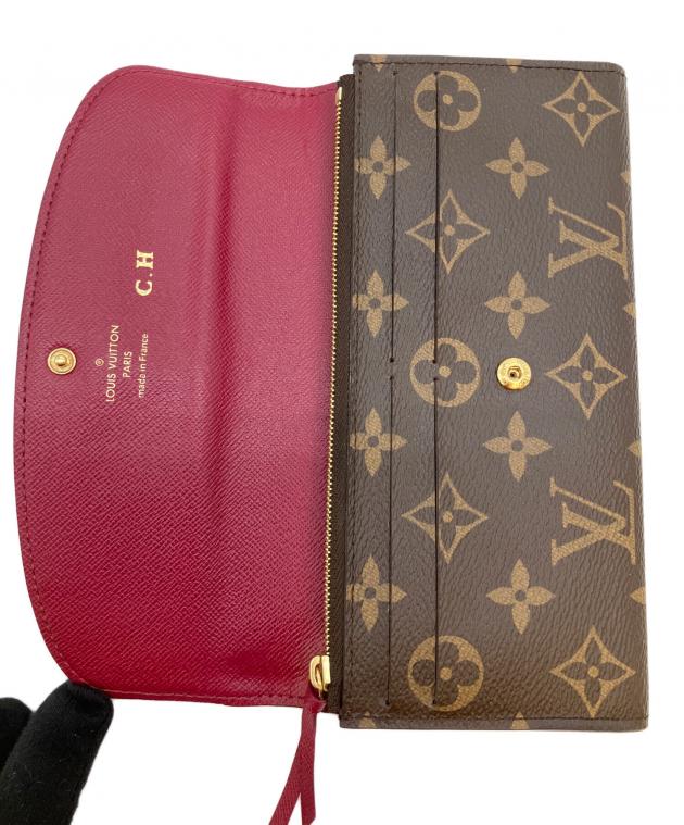 LOUIS VUITTON(ルイヴィトン) 長財布 モノグラム ポルトフォイユエミリー M60697(旧型) フューシャ イニシャル刻印 楽天市場】【正規紙袋無料】ルイヴィトン 長財布 新品 小銭入れあり