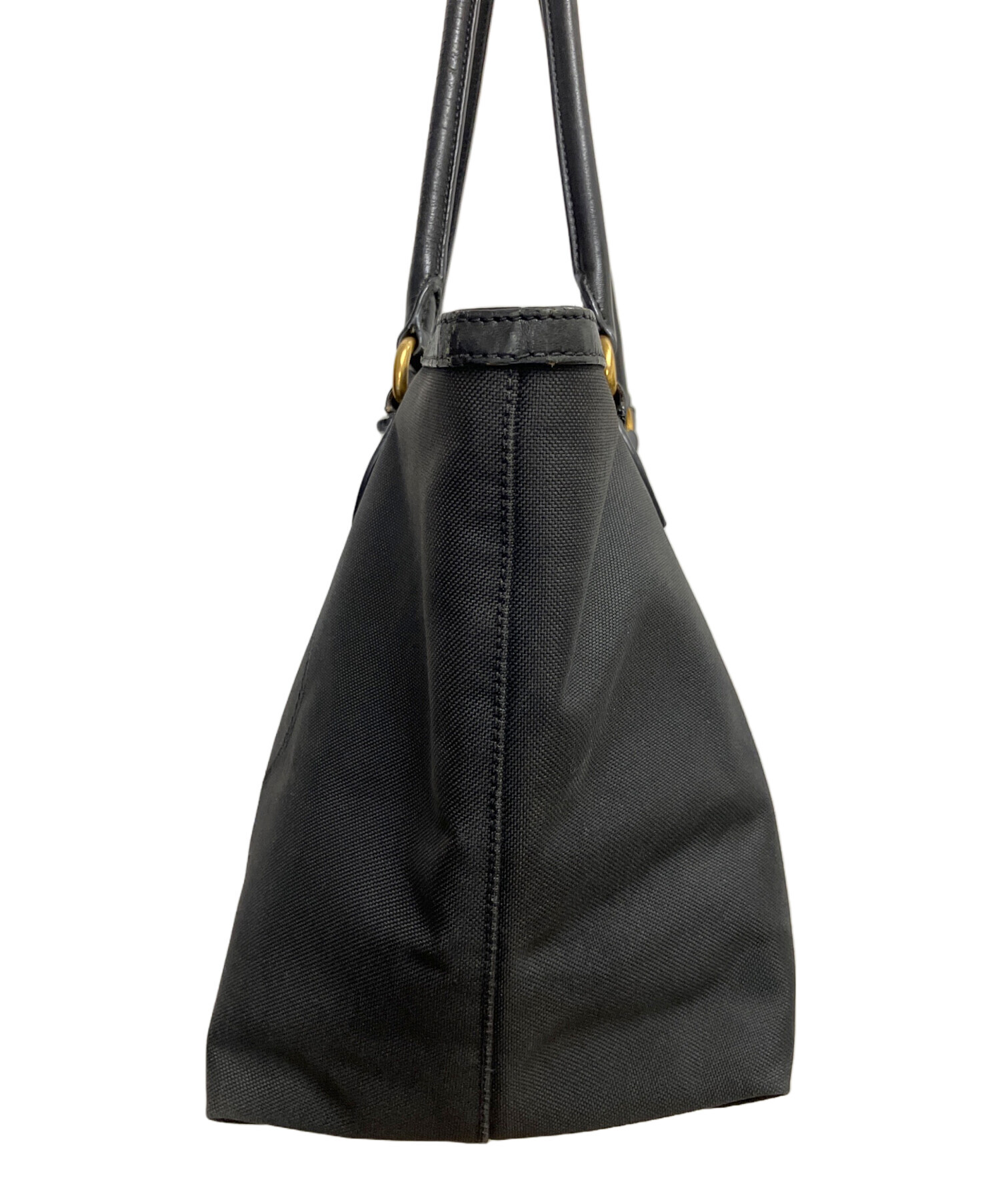 中古・古着通販】PRADA (プラダ) ロゴジャガードトートバッグ ブラック 