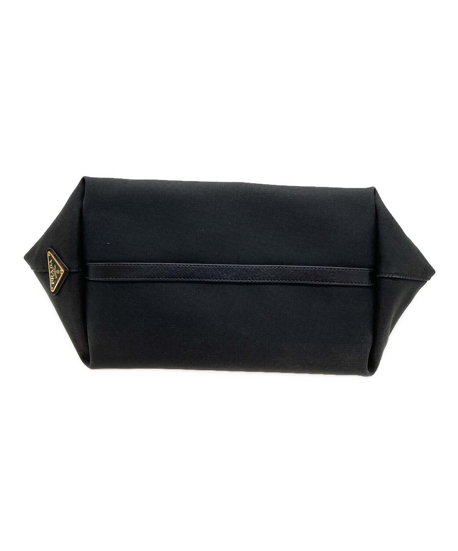 中古・古着通販】PRADA (プラダ) ロゴジャガードトートバッグ ブラック