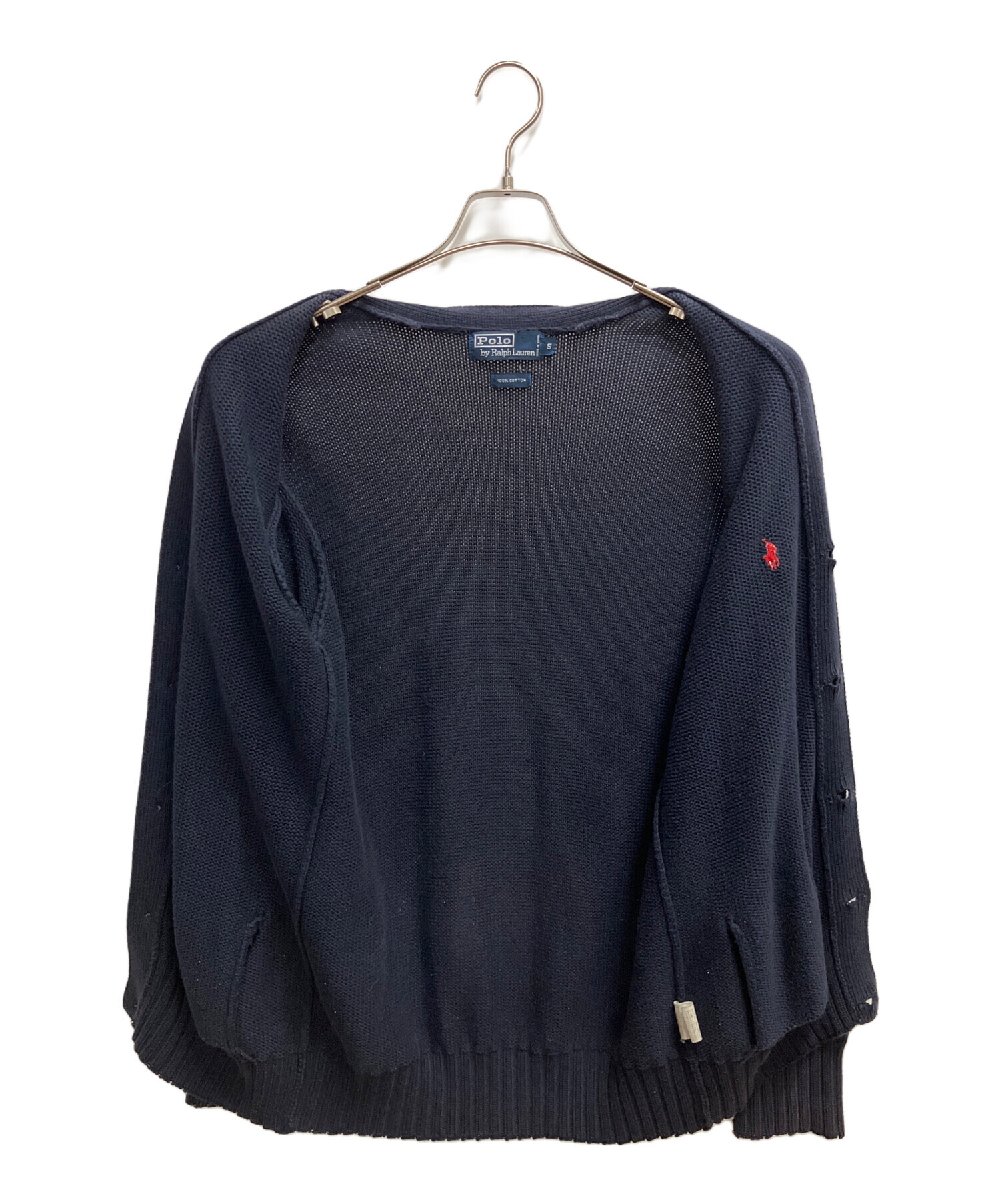 Polo Ralph Lauren ポロラルフローレン カーディガン XS 紺 【古着】【中古】 中古・古着通販】POLO RALPH LAUREN (ポロ・ラルフローレン) 丸首