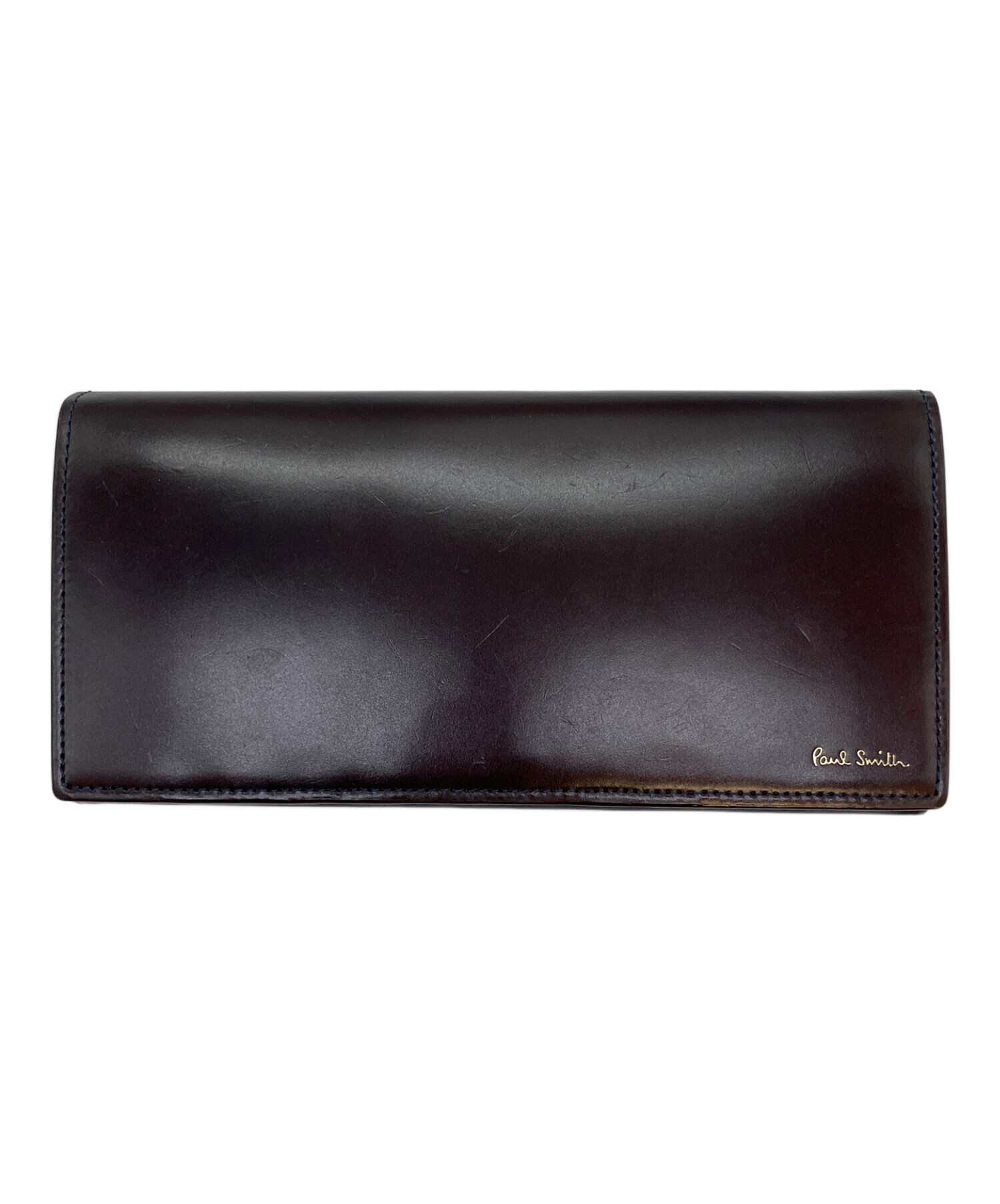中古・古着通販】PAUL SMITH (ポールスミス) 長財布 ブラウン×ネイビー
