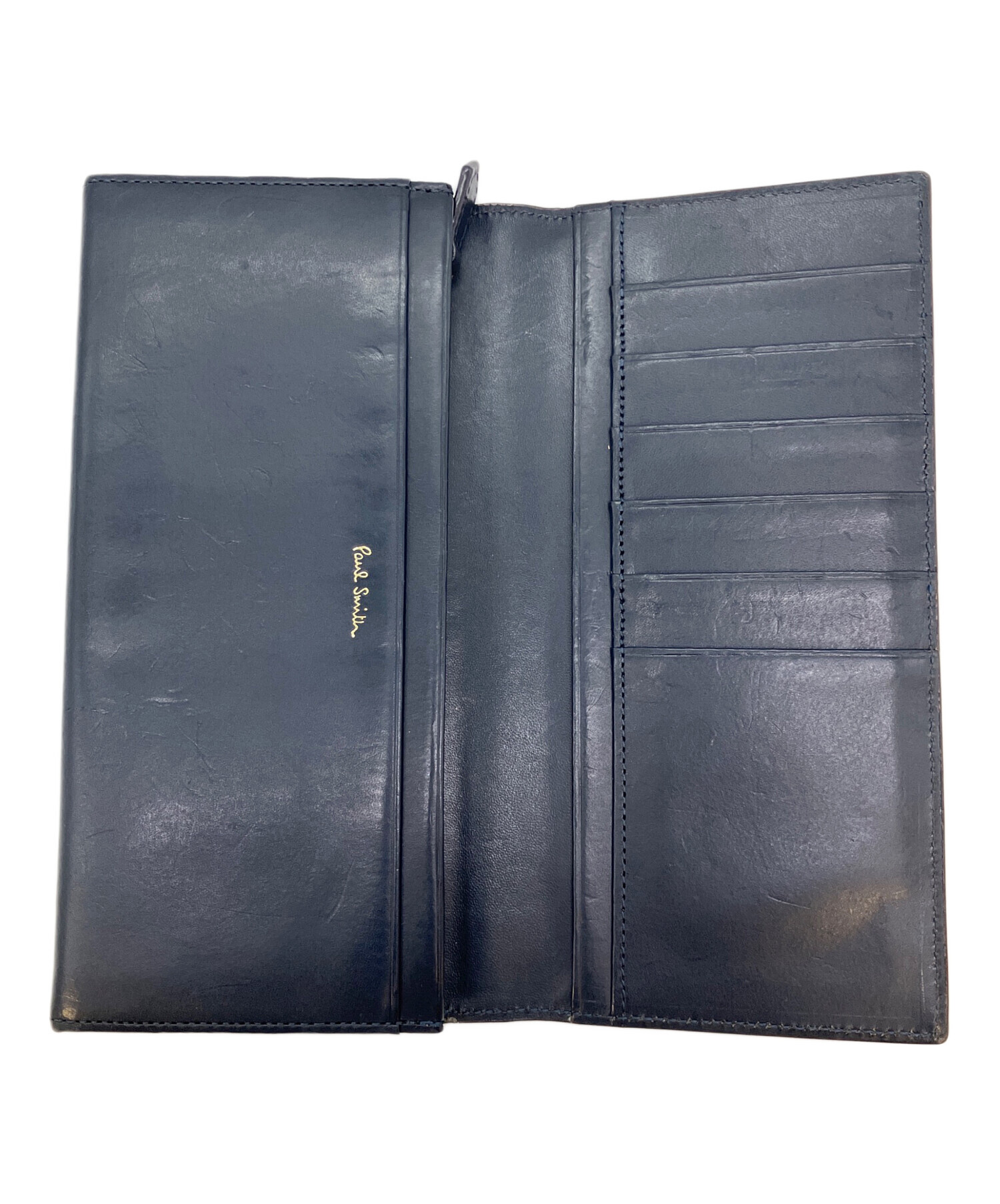 中古・古着通販】PAUL SMITH (ポールスミス) 長財布 ブラウン×ネイビー