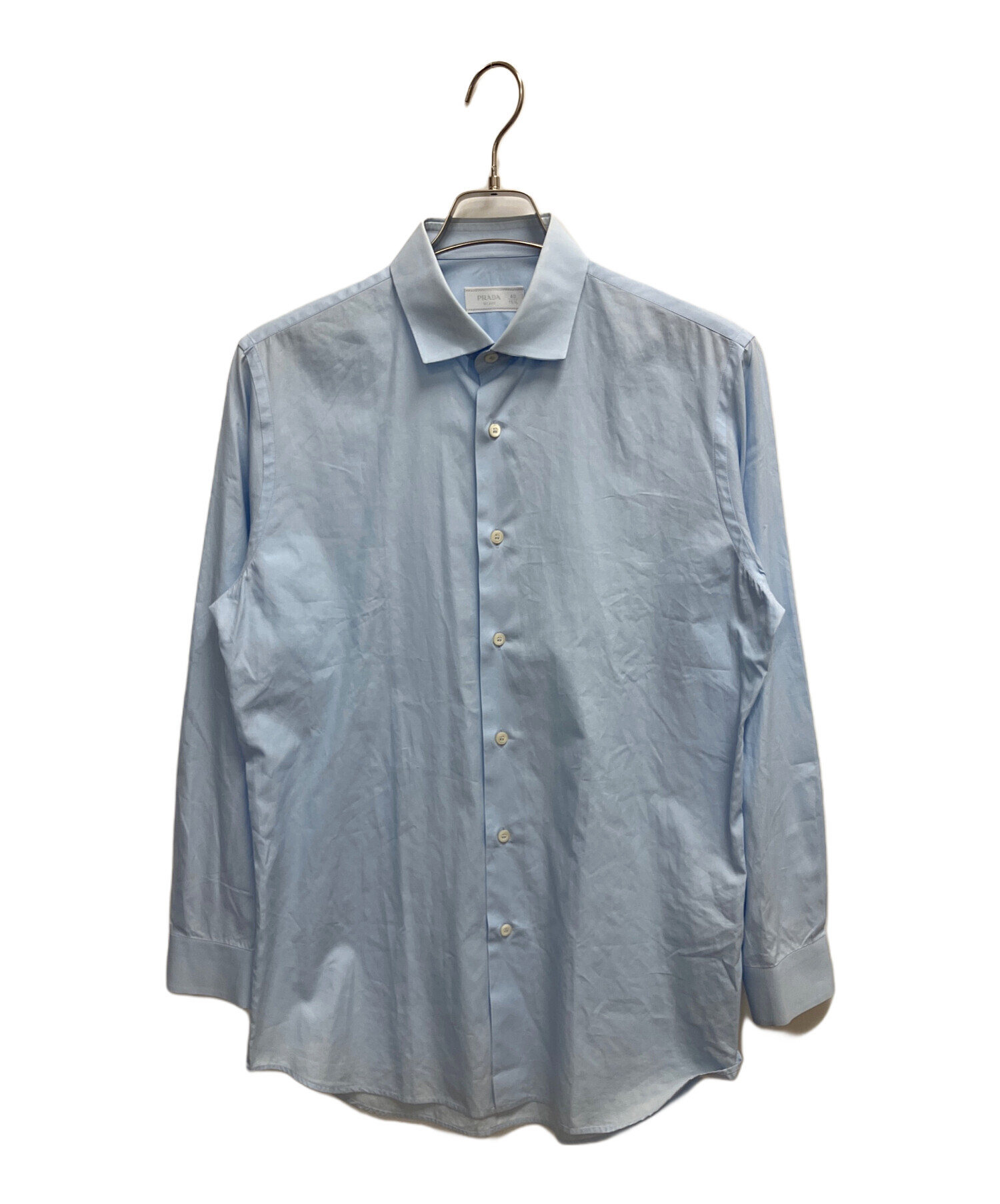 【極美品/クリーニング済】PRADA プラダ ドレスシャツ 42 イタリア製 中古・古着通販】PRADA (プラダ) ワイシャツ スカイブルー サイズ:SIZE