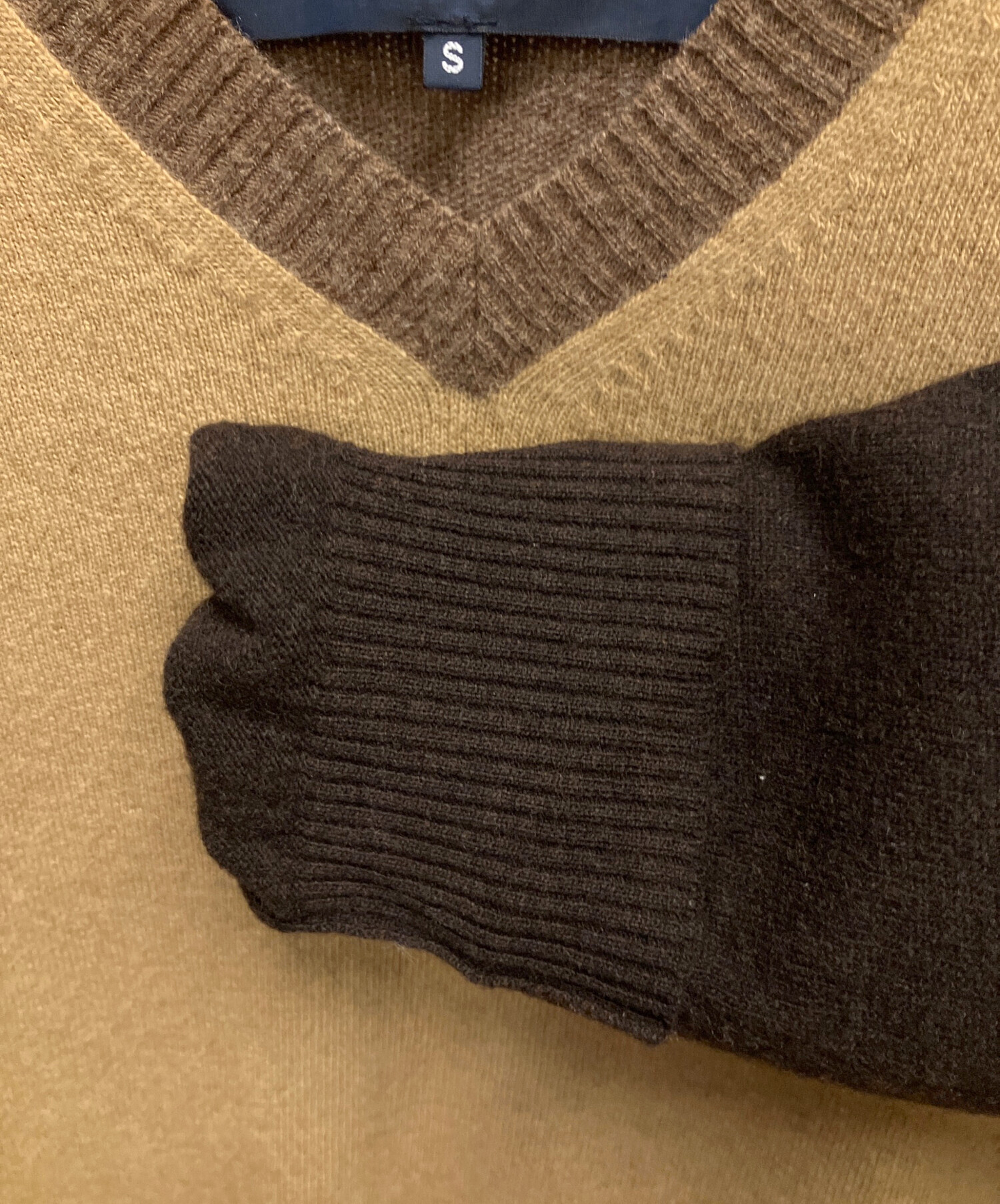 COMME des GARCONS ニット・セーター XS ベージュ 【古着】【中古】【送料無料】 中古・古着通販】COMME des GARCONS HOMME (コムデギャルソン オム