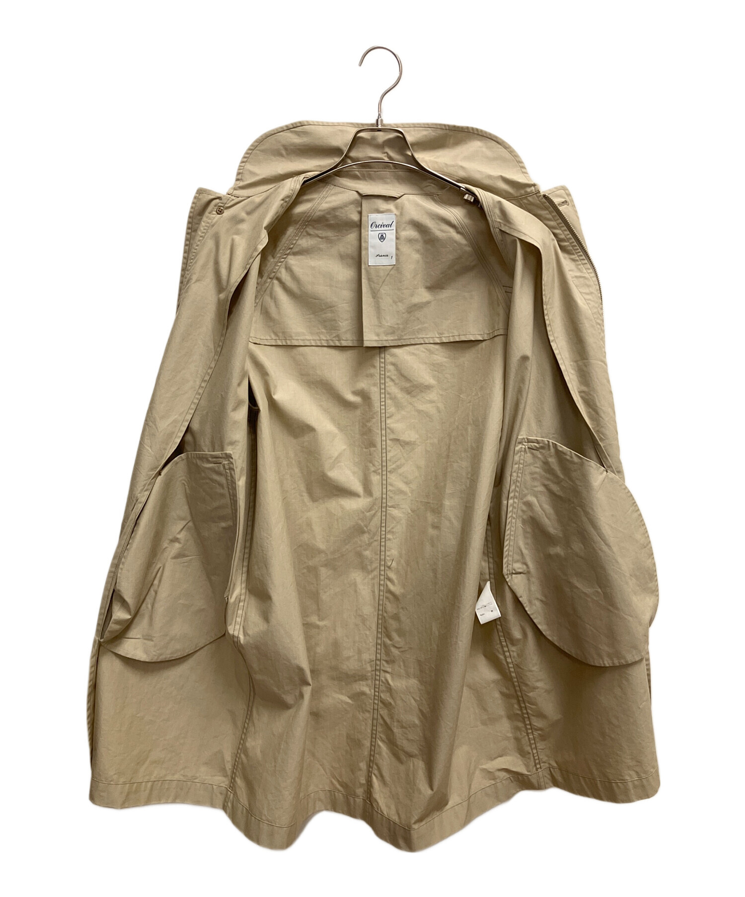 中古・古着通販】ORCIVAL (オーシバル) ステンカラーコート ベージュ