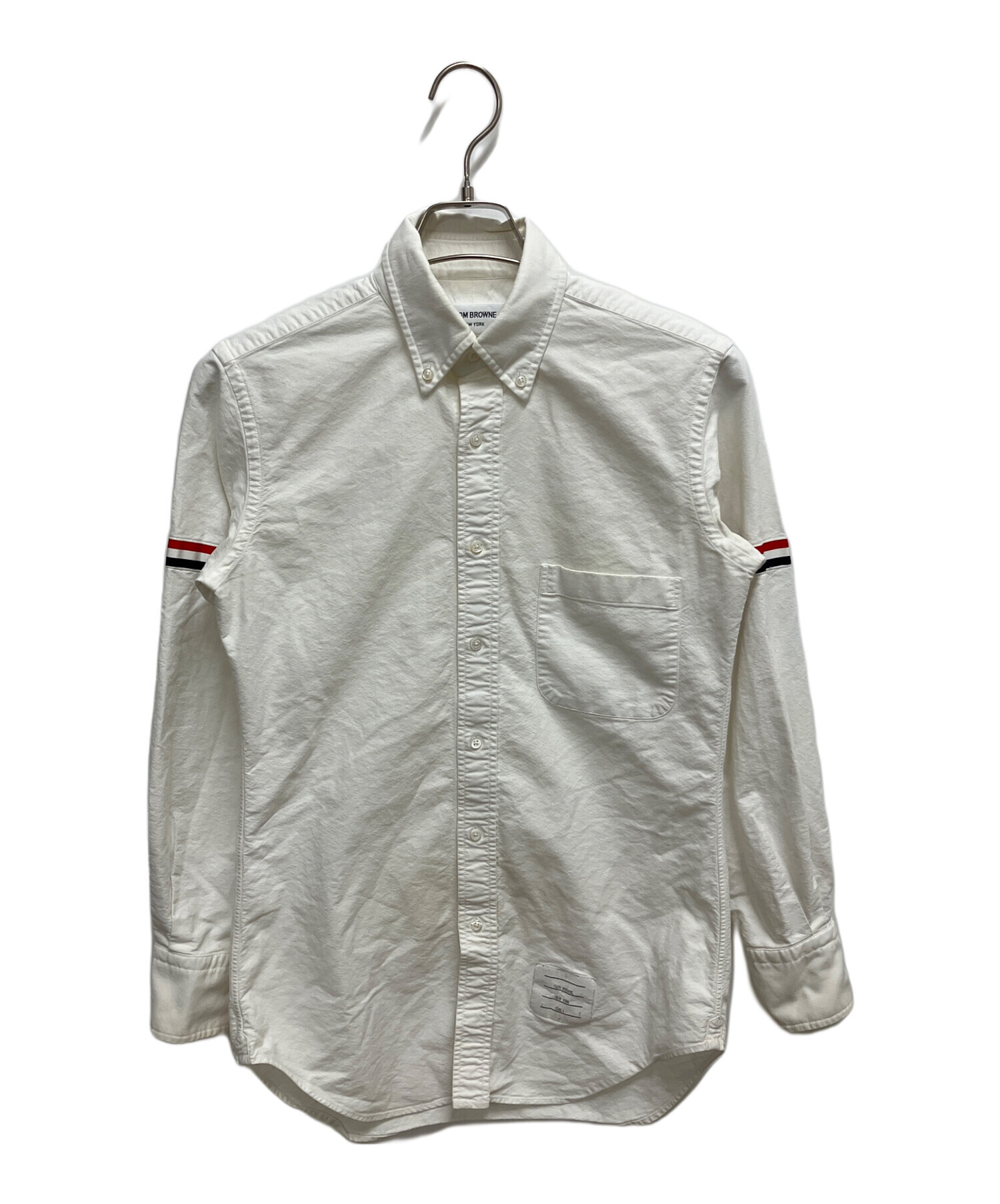 THOM BROWNE トムブラウン カジュアルシャツ XS 白 【古着】【中古】【送料無料】 中古・古着通販】Thom Browne (トムブラウン) チェックシャツ ホワイト